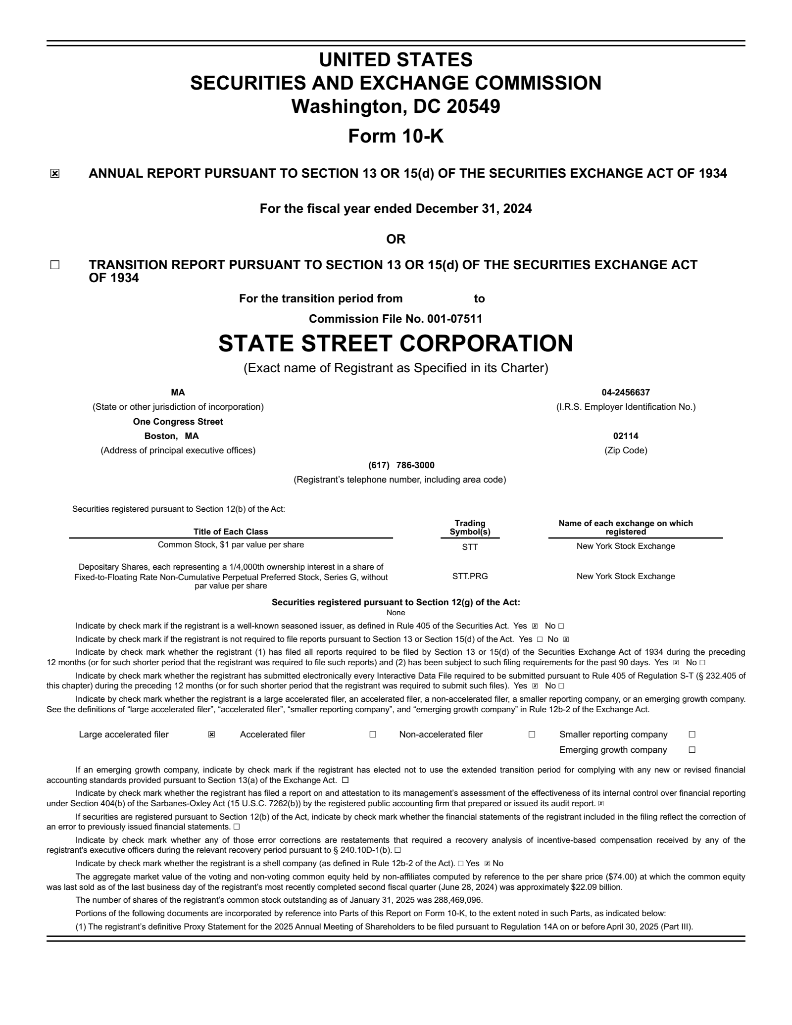 State Street's Q4 2024 Annual Report