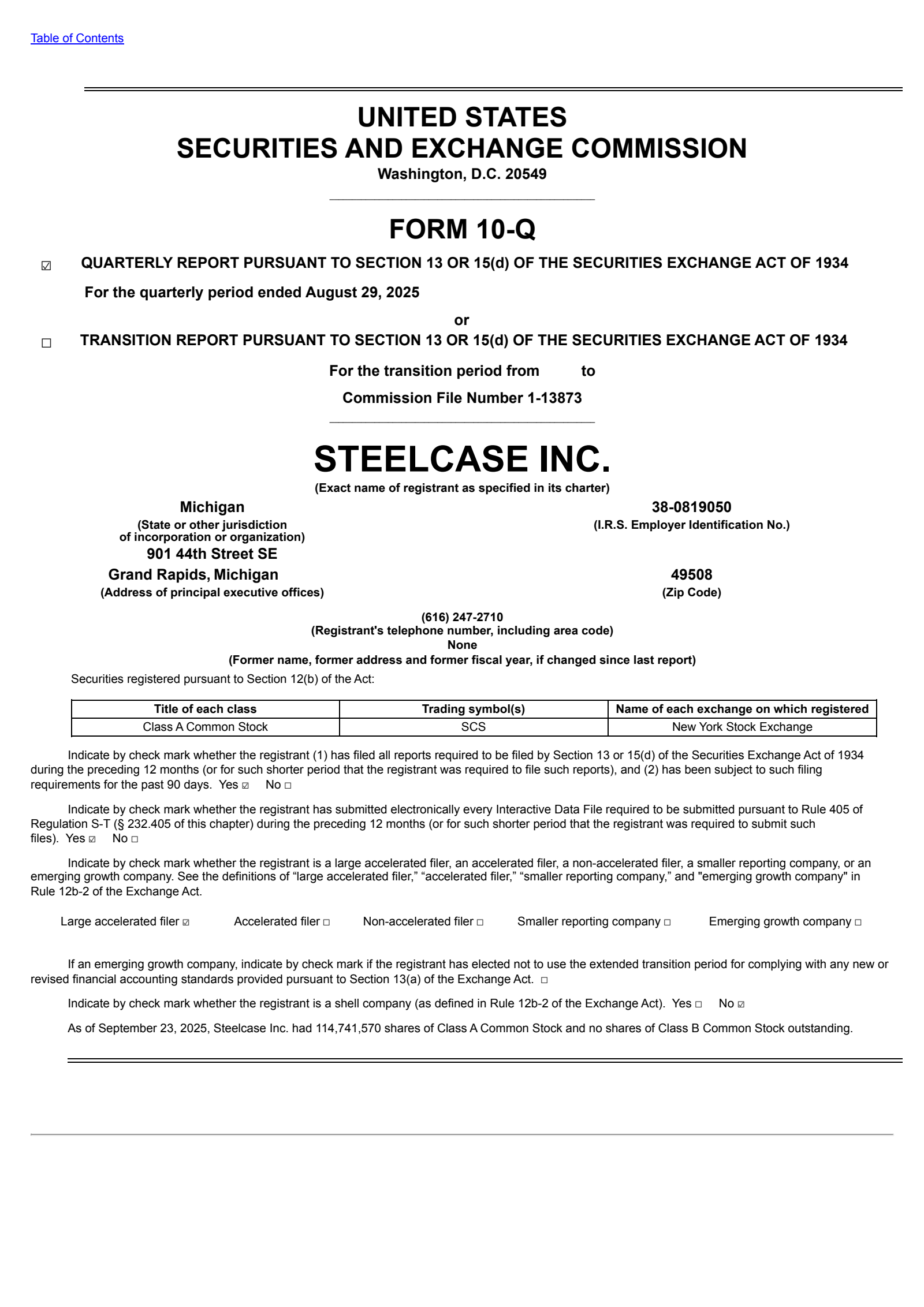 Steelcase's Q2 2026 Quarterly Report