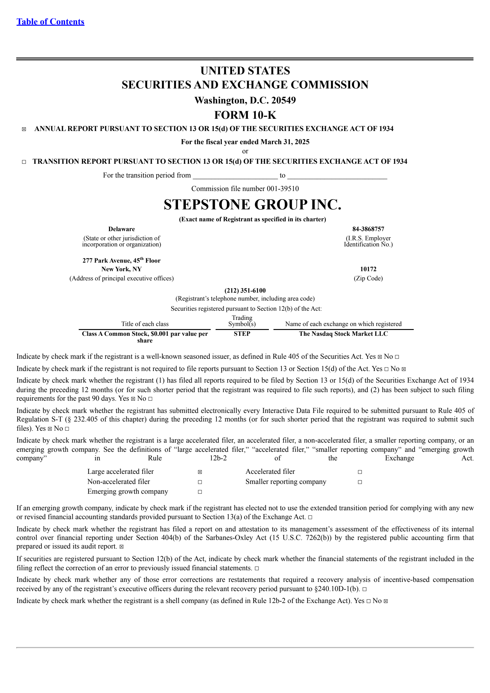 StepStone Group's Q4 2025 Annual Report