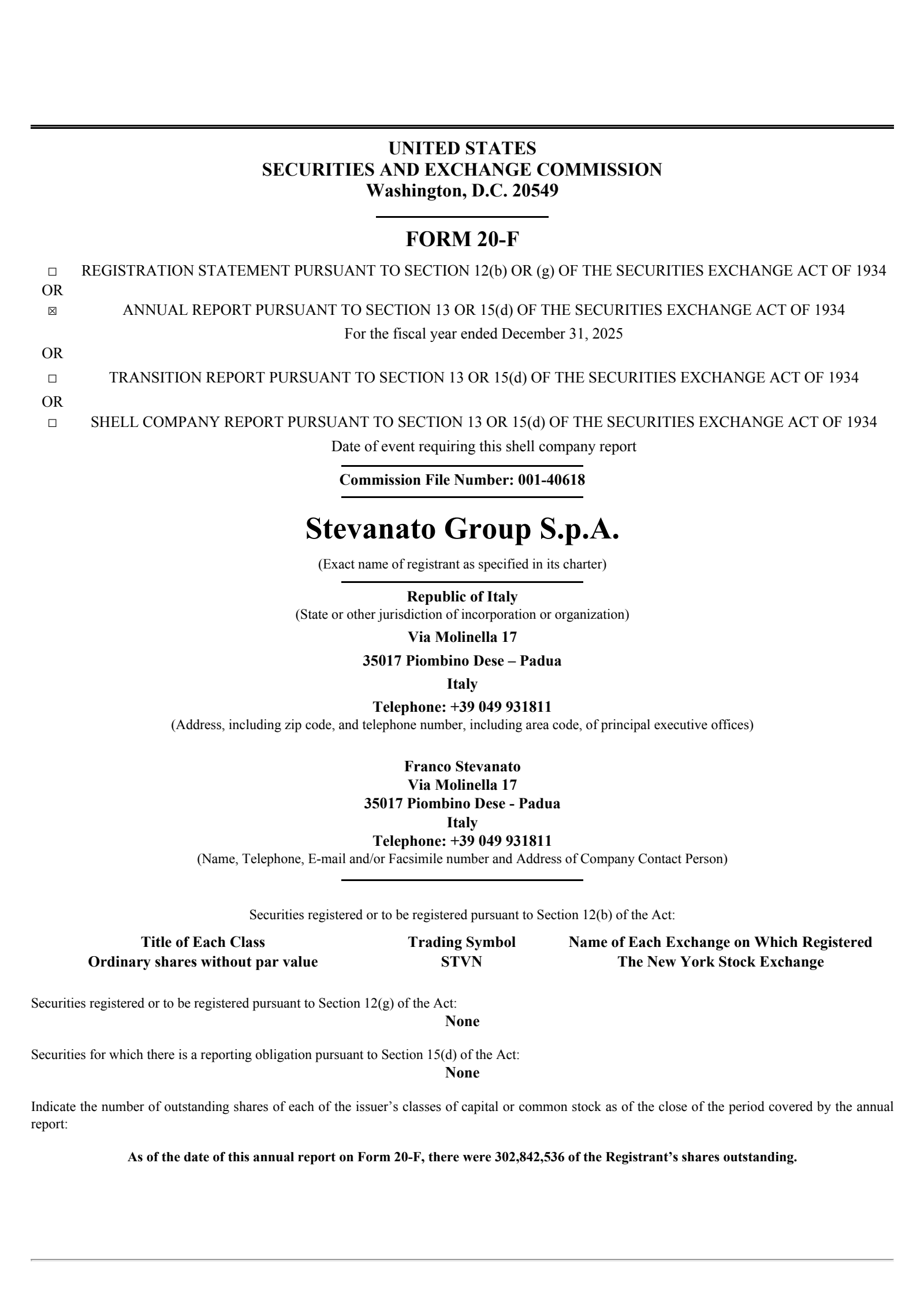 Stevanato Group's Q4 2025 Annual report