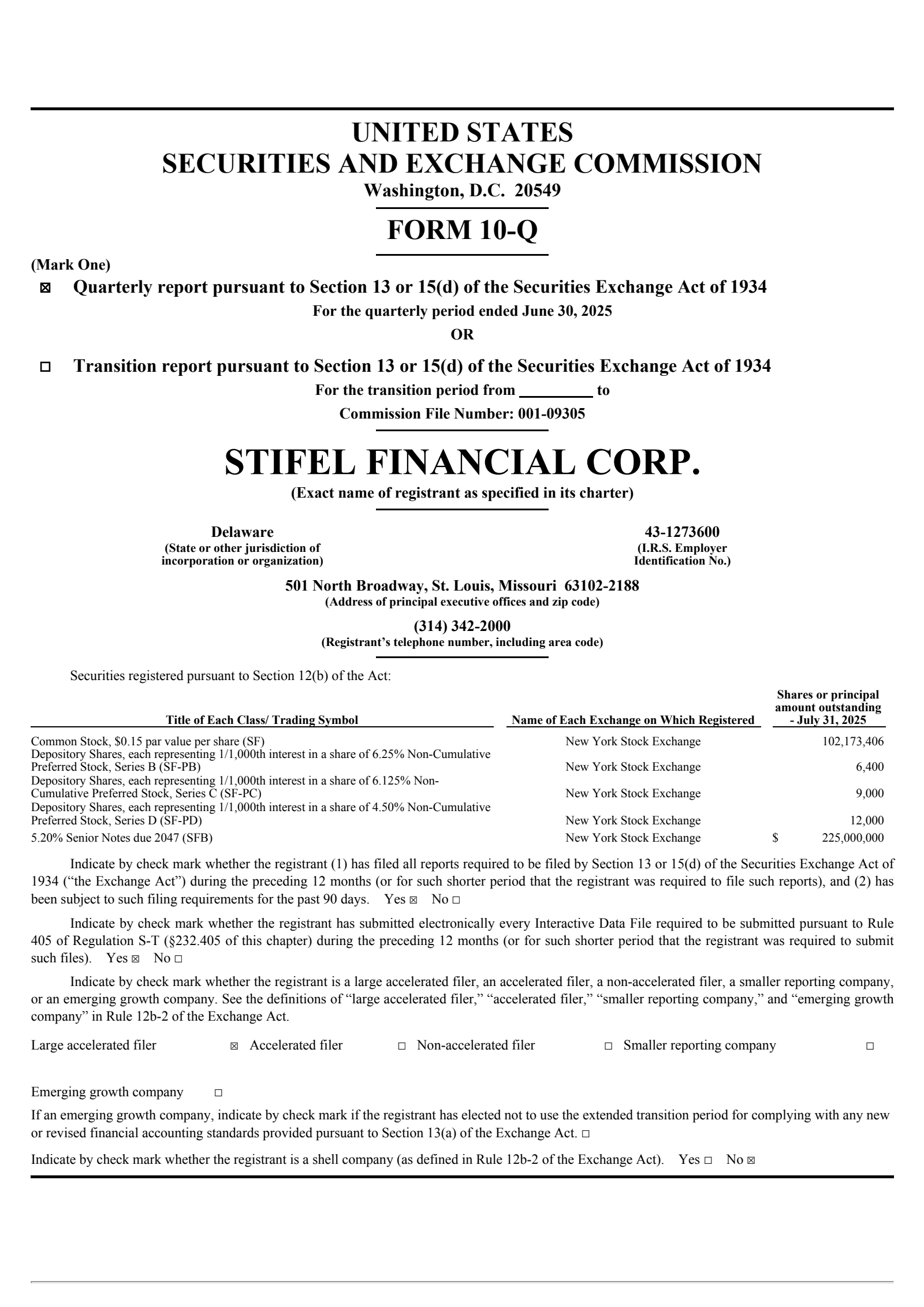 Stifel Financial's Q2 2025 Quarterly report