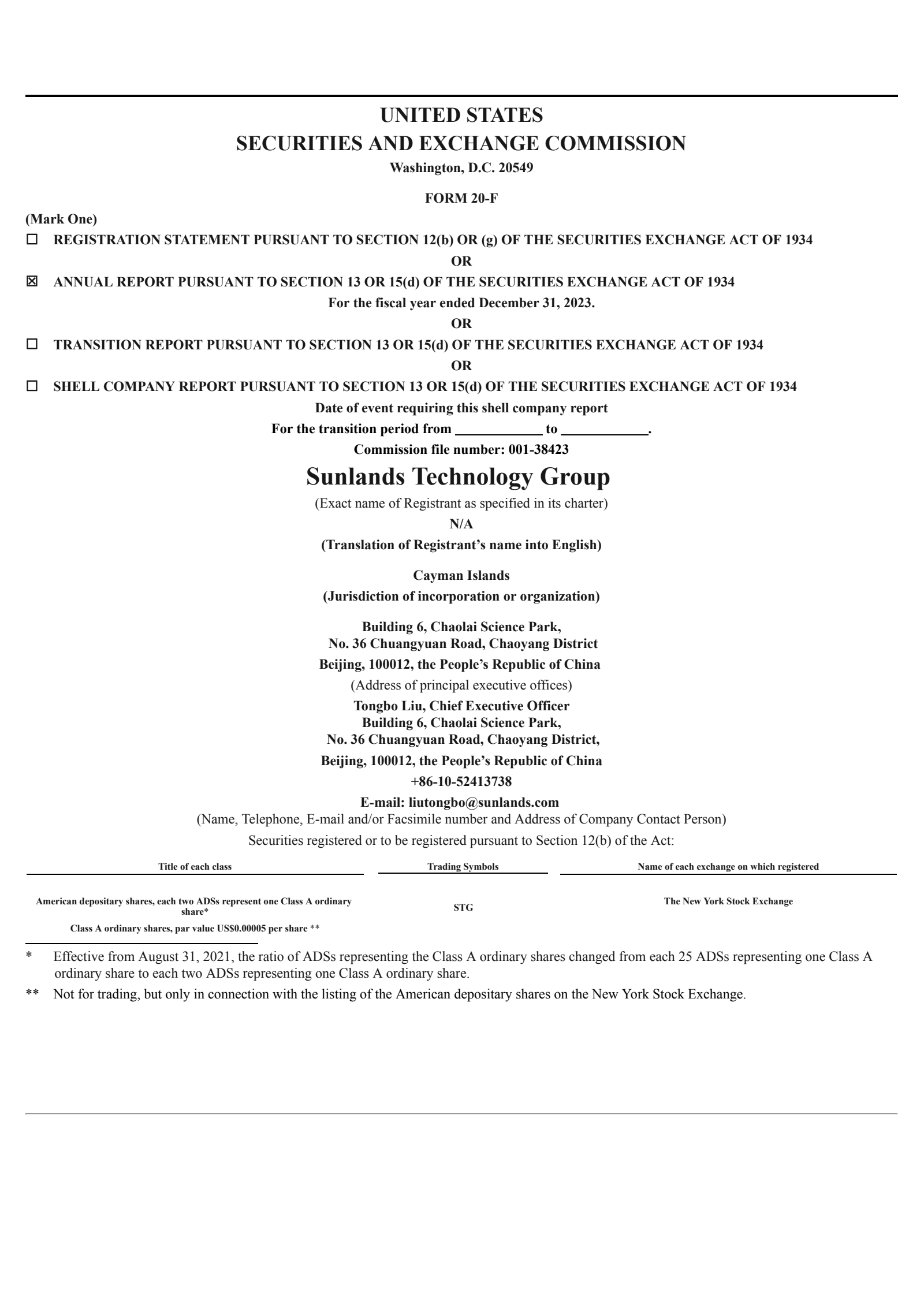 Sunlands Technology Group's Q4 2023 Annual Report