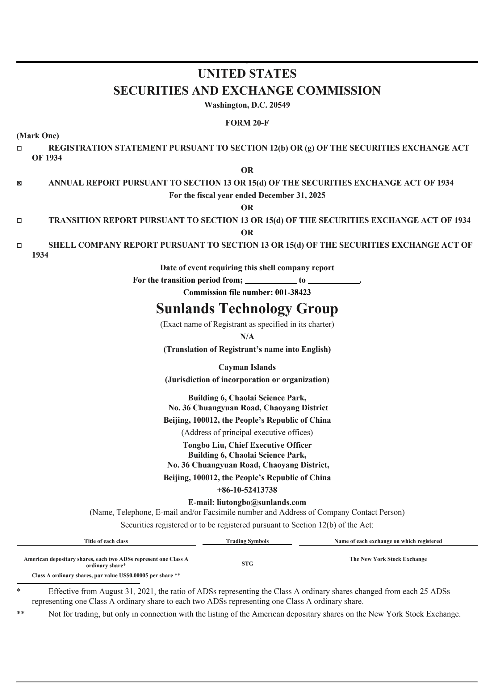 Sunlands Technology Group's Q4 2025 Annual report