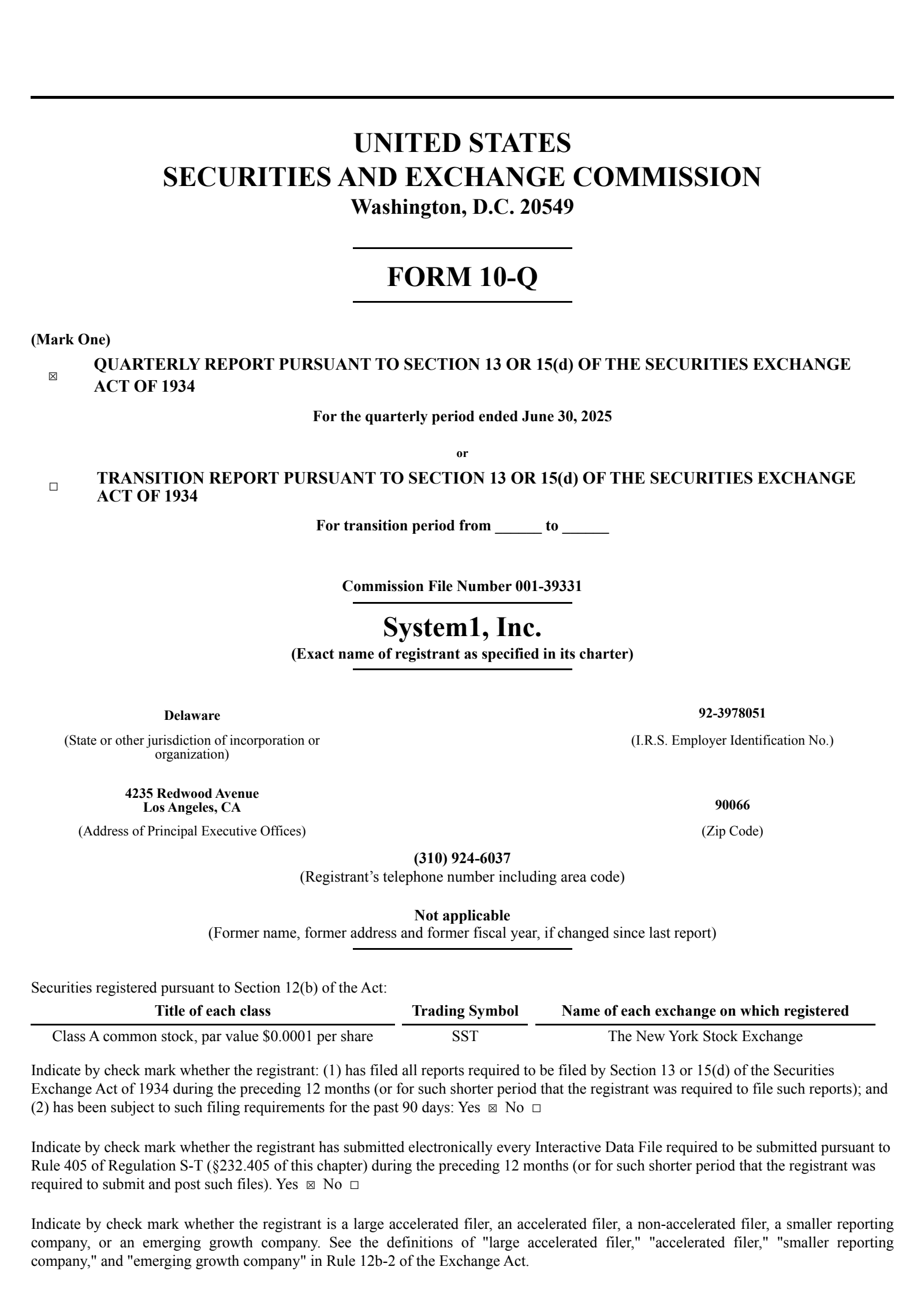 System1's Q2 2025 Quarterly report