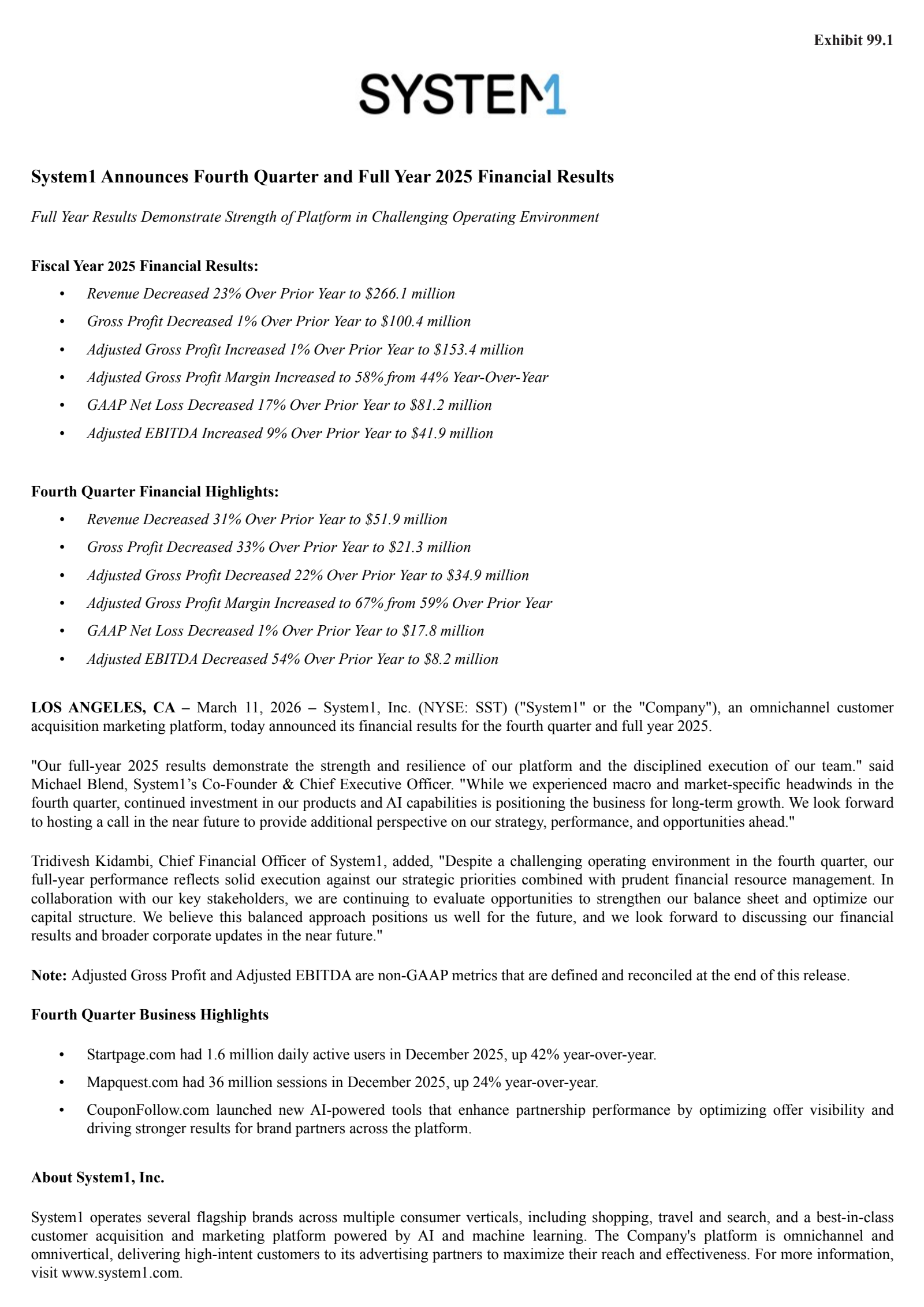 SST Q4 2025 Earnings Report on 3/11/2026