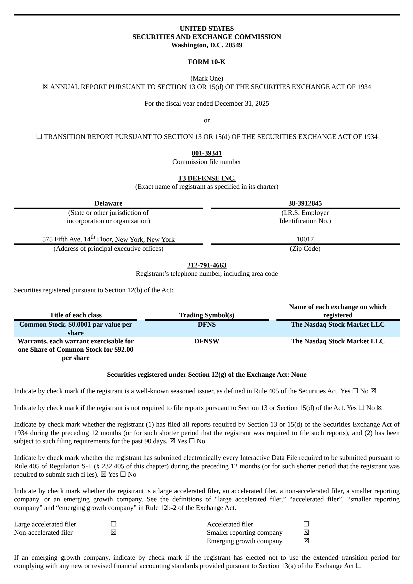 Nukkleus' Q4 2025 Annual report