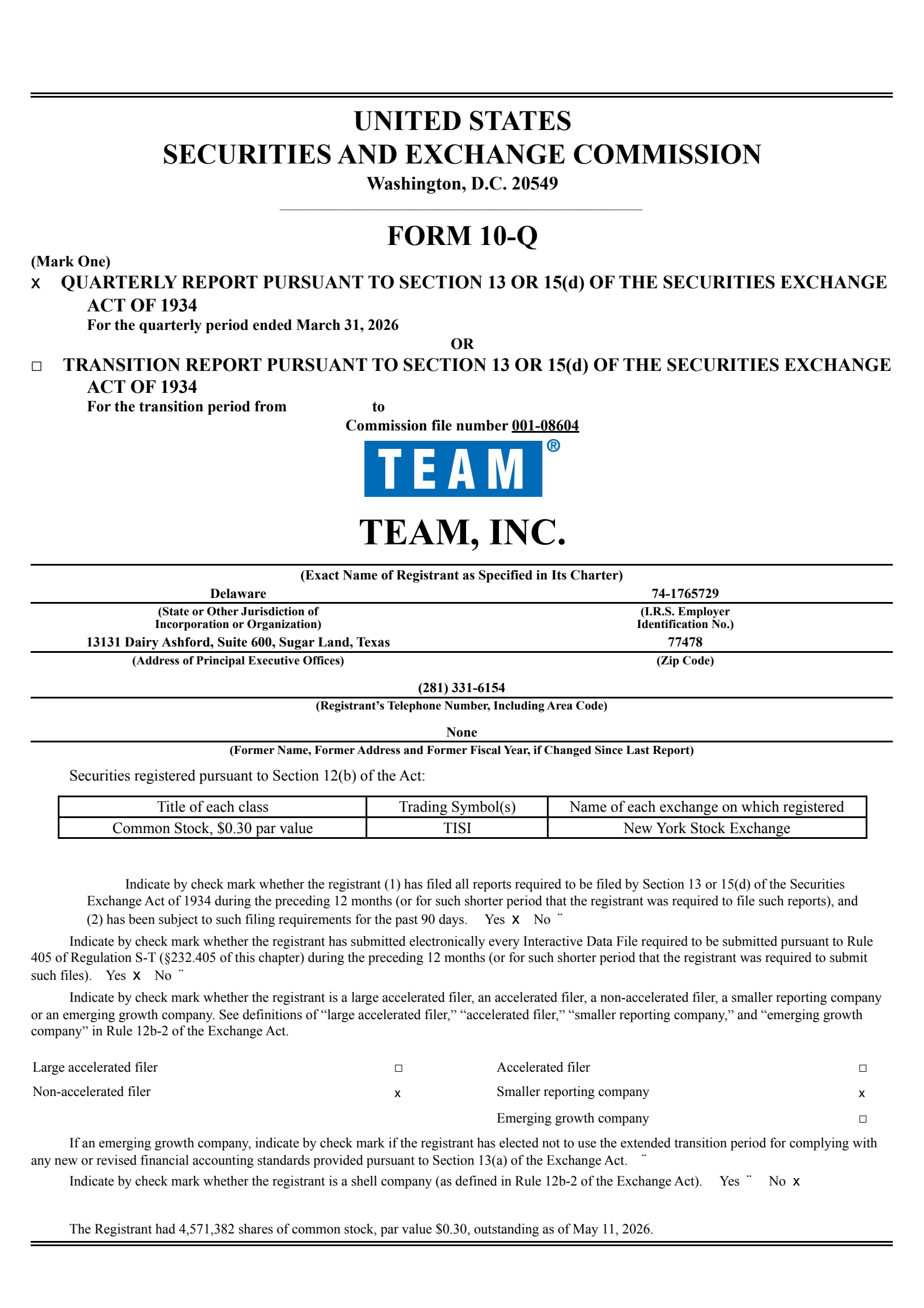 Team's Q1 2026 Quarterly report