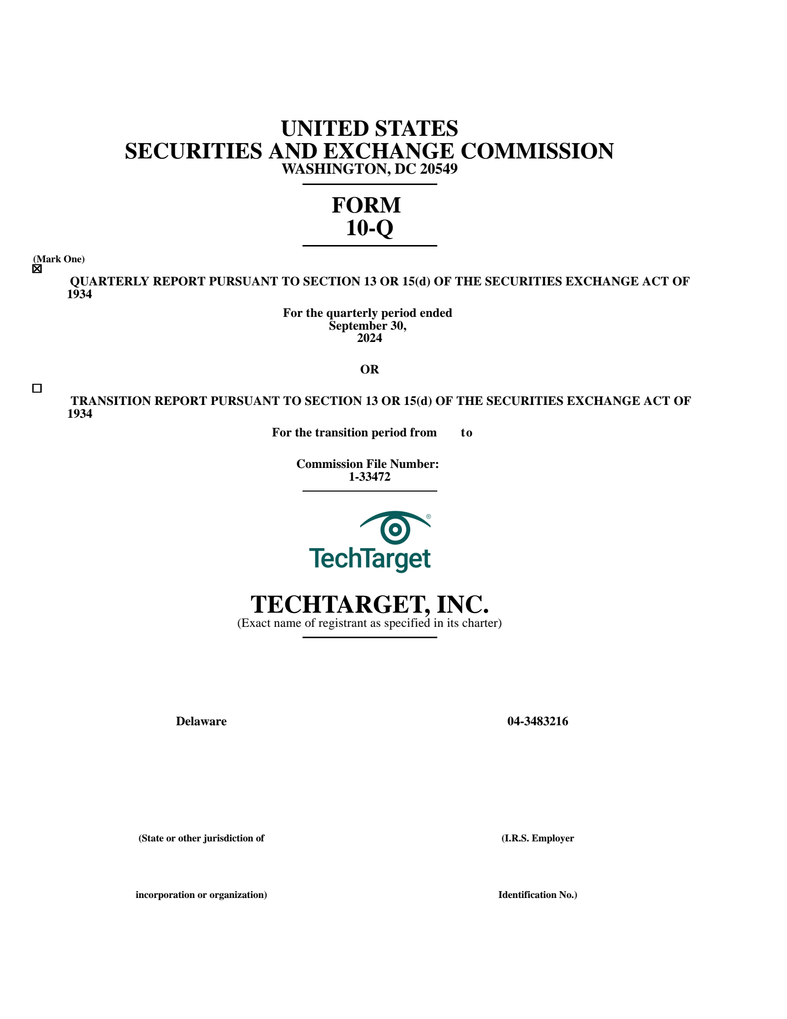 TechTarget's Q3 2024 Quarterly Report