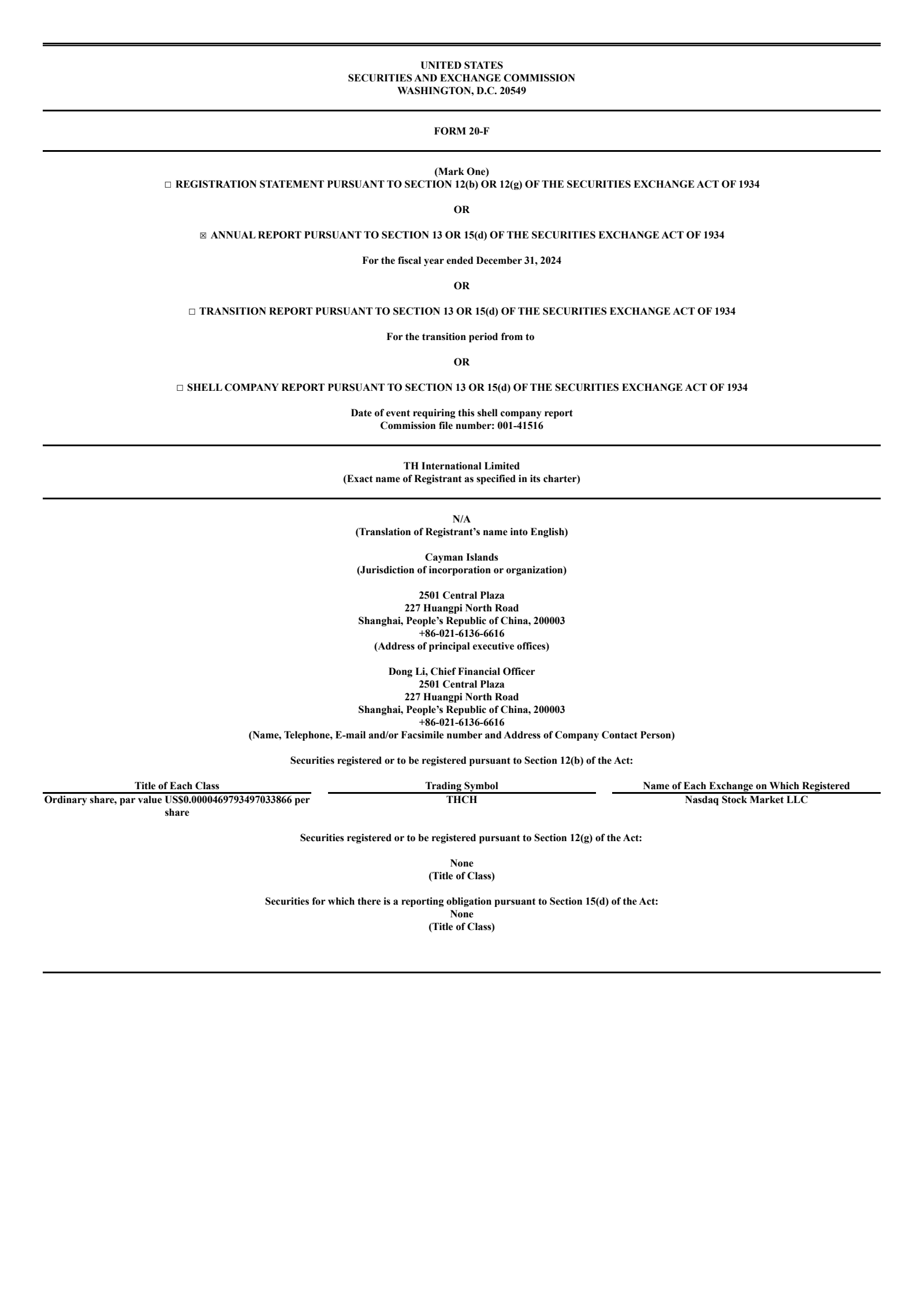 TH International's Q4 23/24 Annual report