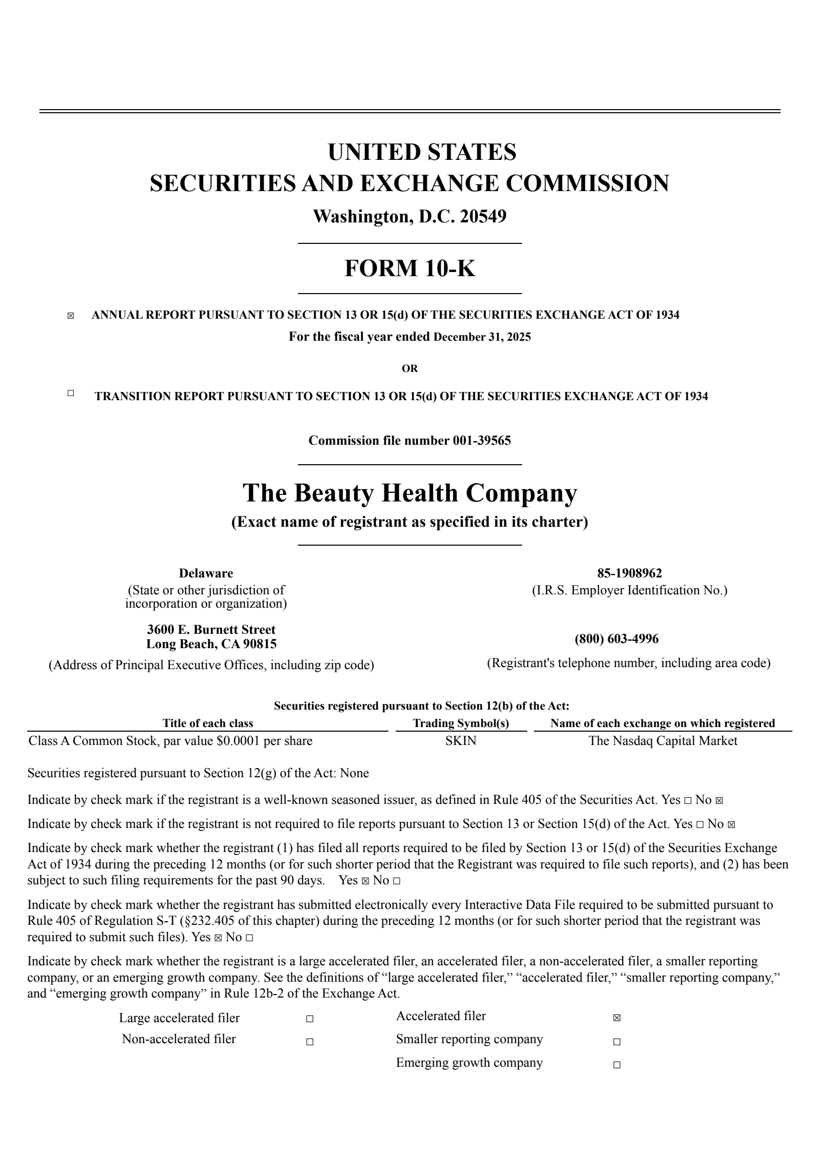Beauty Health's Q4 2025 Annual report