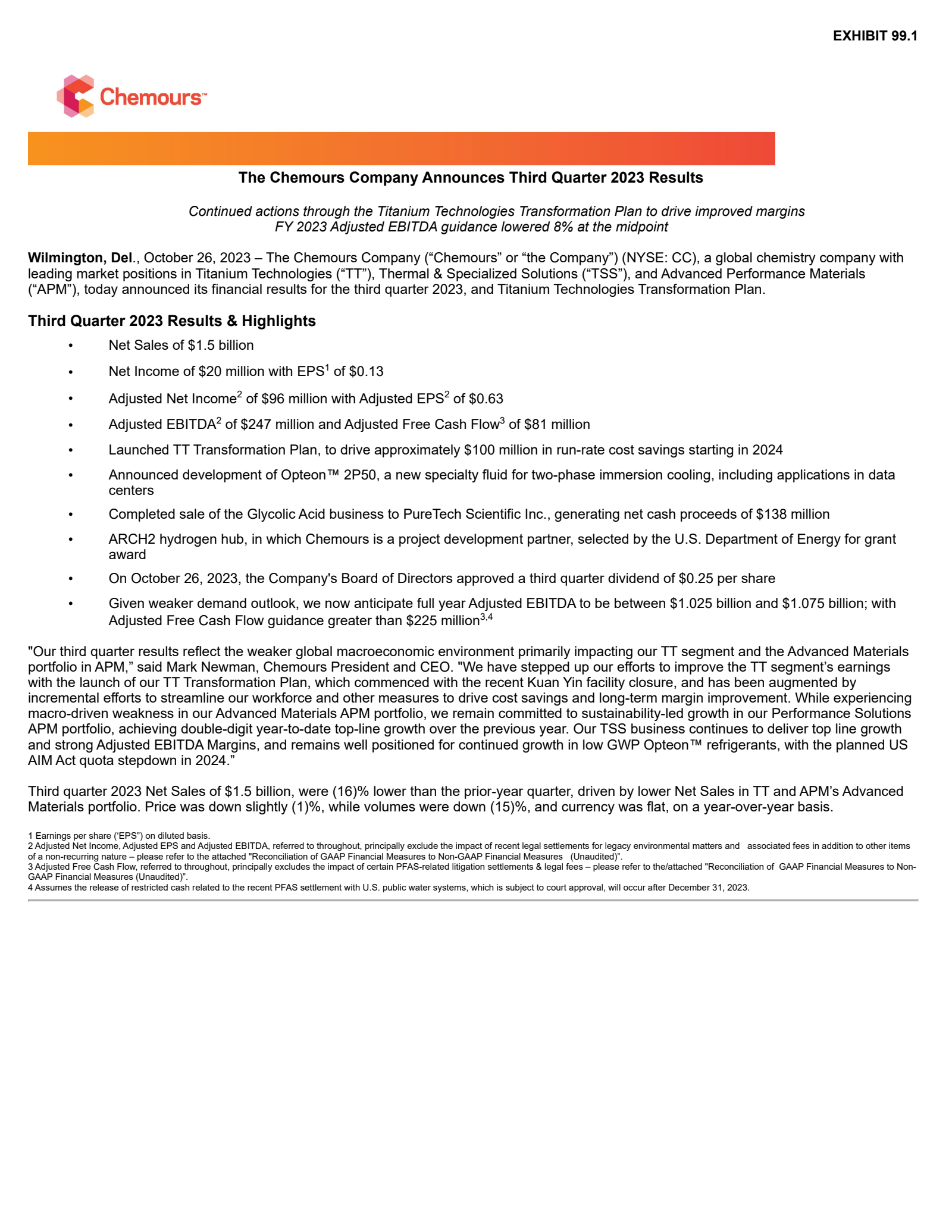 BRF's Q3 2023 Press Release
