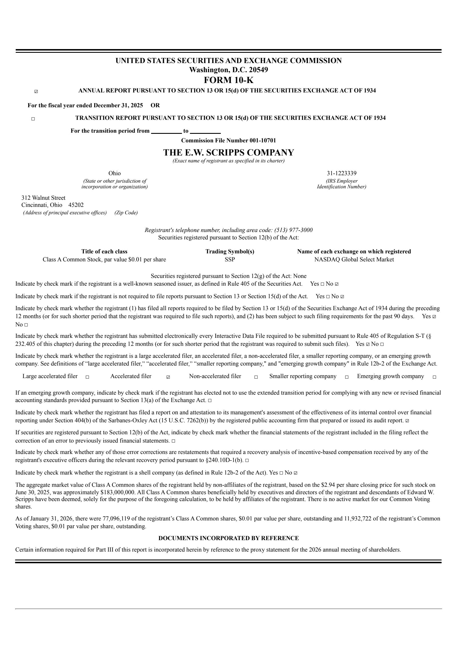 E.W. Scripps' Q4 2025 Annual report