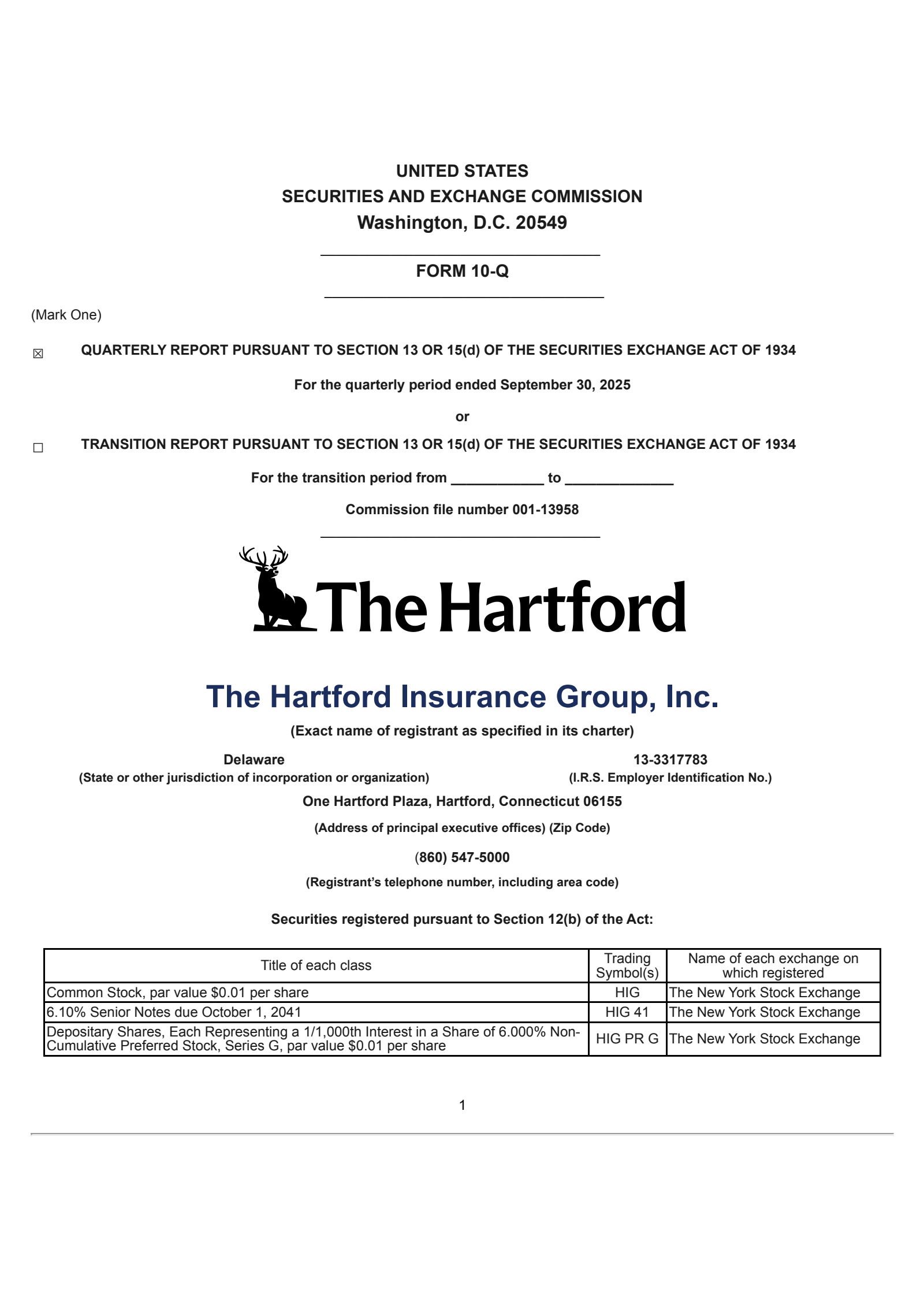 The Hartford Insurance Group's Q3 2025 Quarterly Report