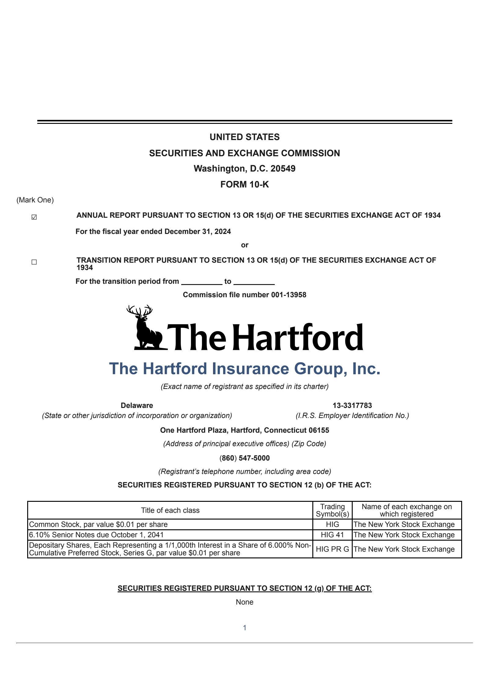 The Hartford Financial Services Group's Q4 2024 Annual report
