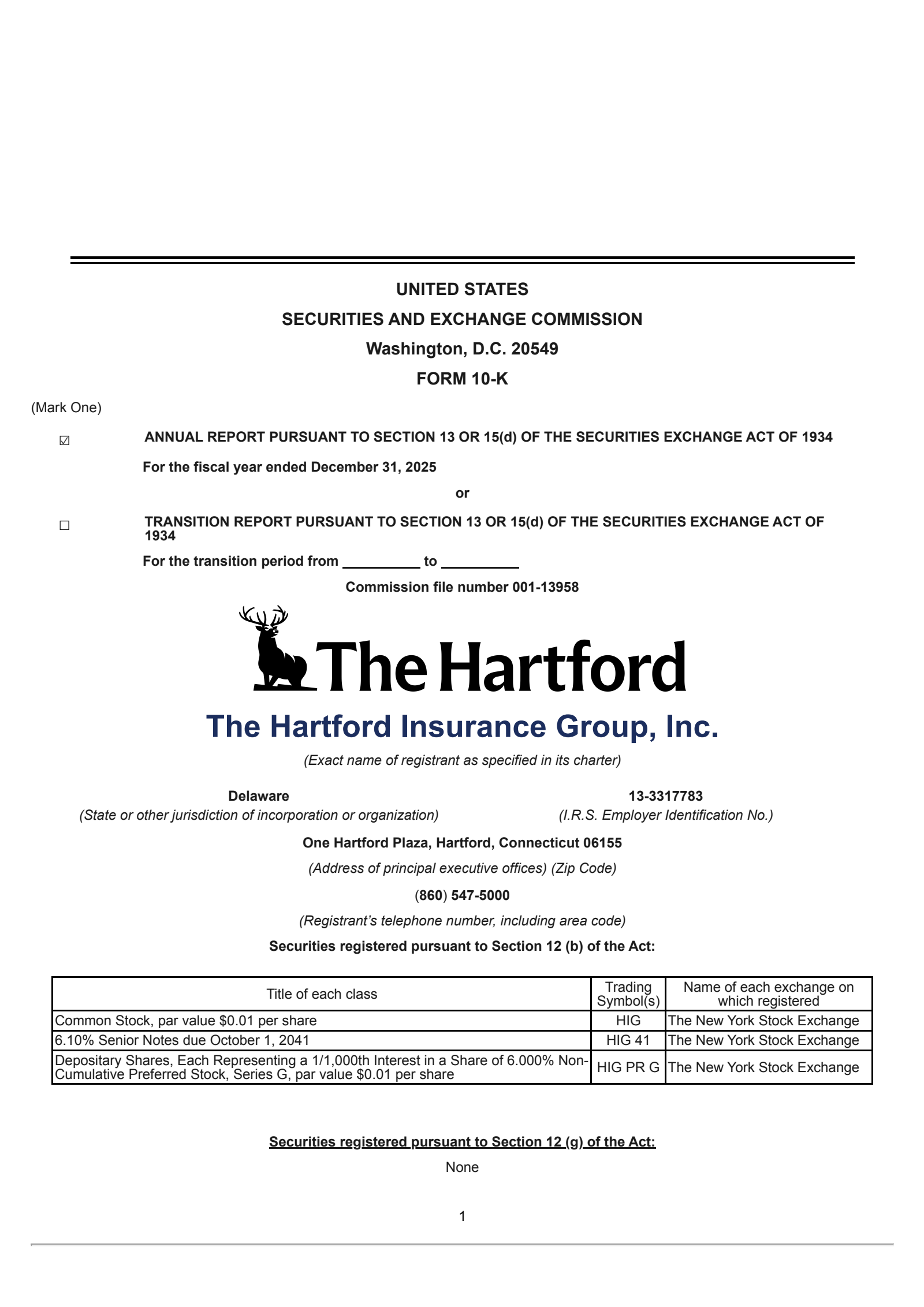 The Hartford Insurance Group's Q4 2025 Annual report