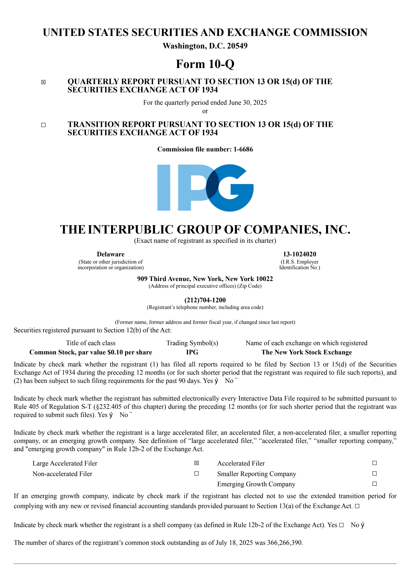Interpublic Group of Companies' Q2 2025 Quarterly report