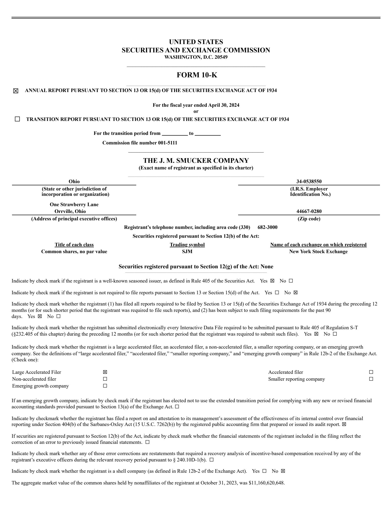 J. M. Smucker's Q4 2024 Prepared Remarks Annual Report