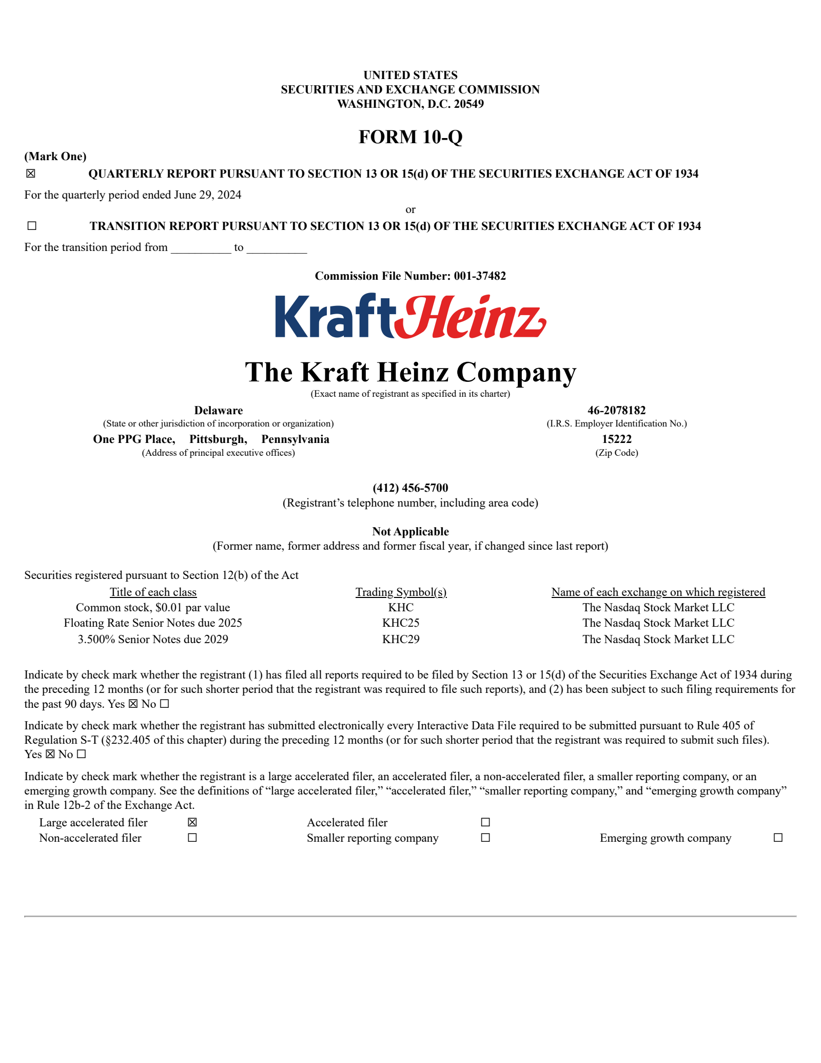 Kraft Heinz's Q2 2024 Prepared Remarks Quarterly Report