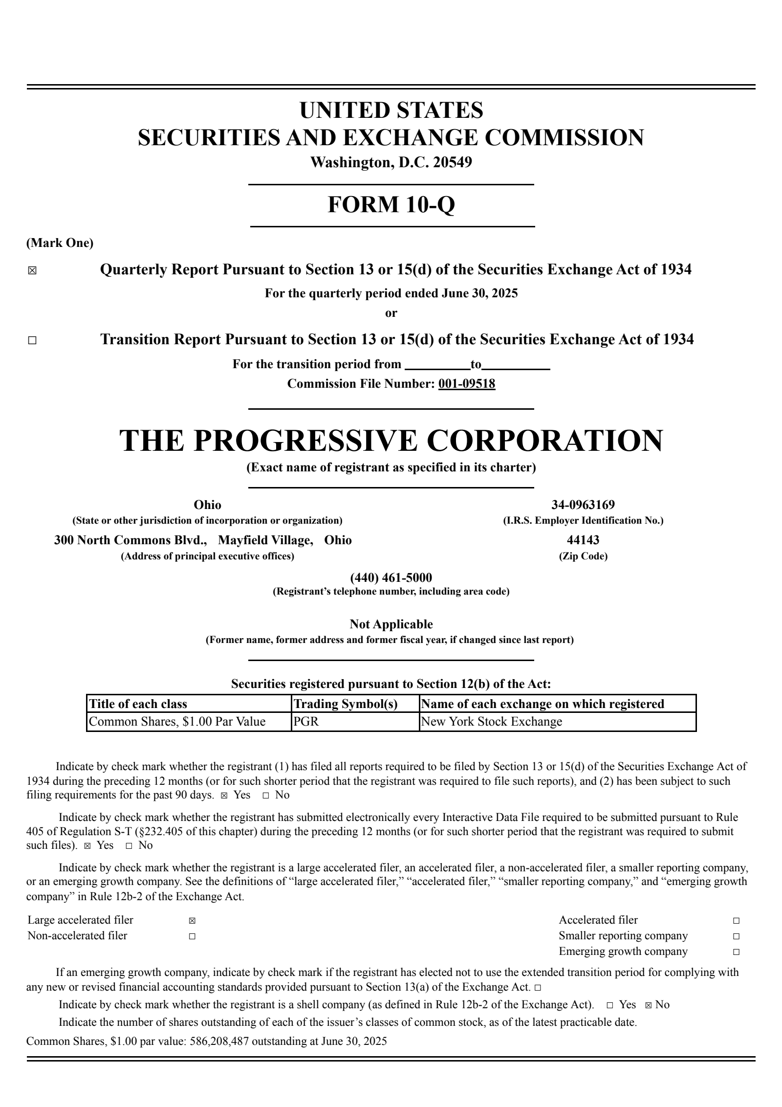 Progressive's Q2 2025 Quarterly report