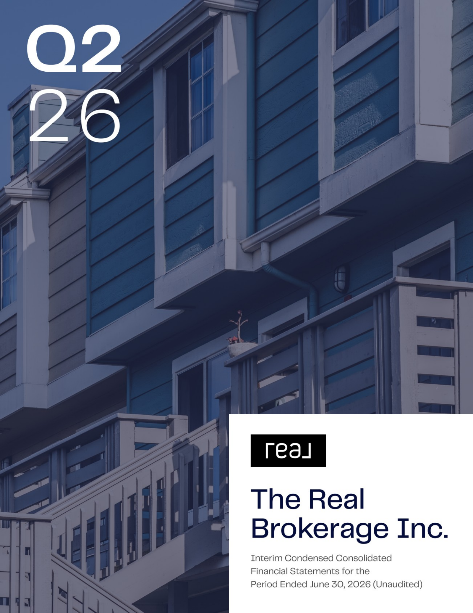 Real Brokerage's Q2 2026 Press Release