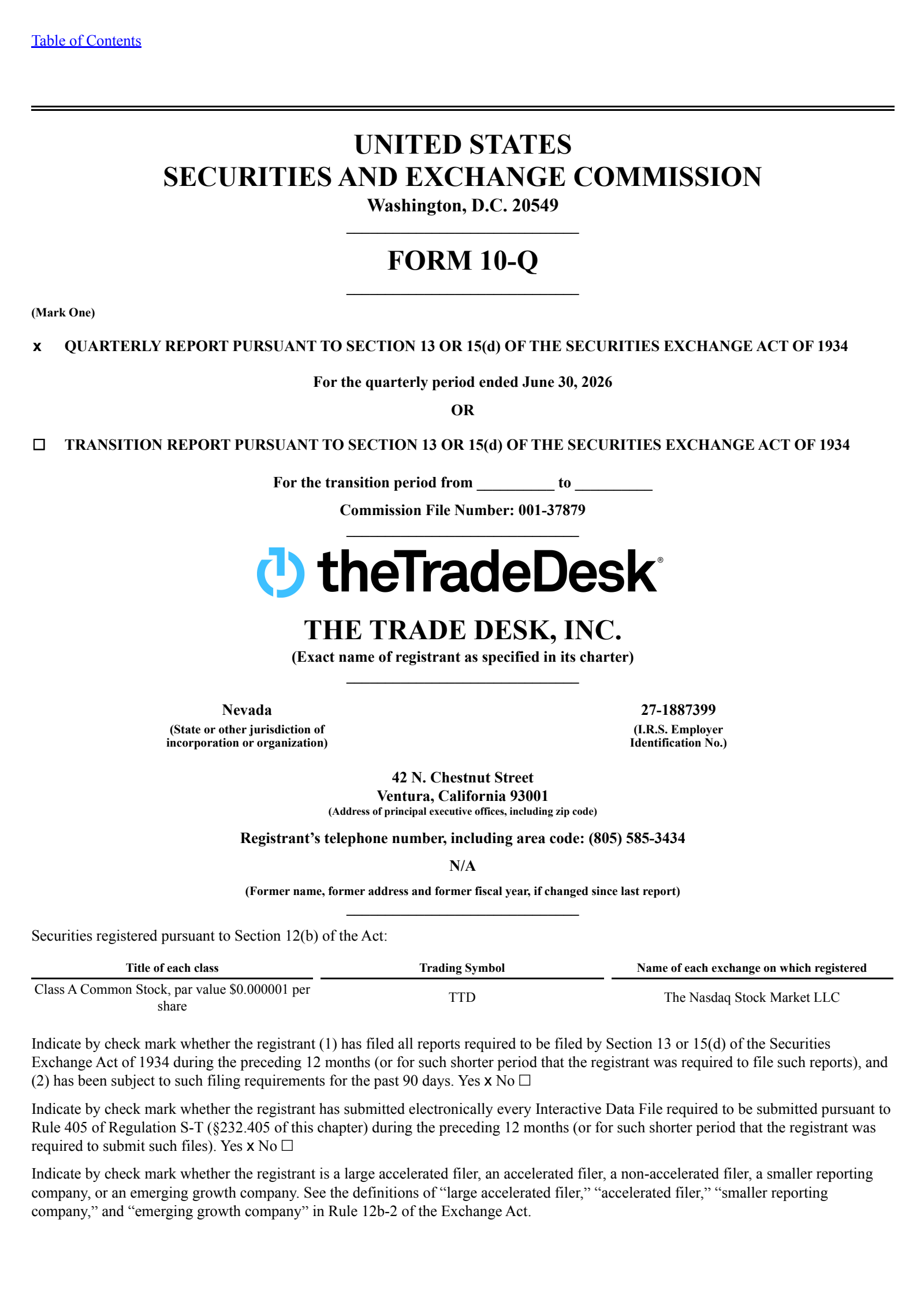 Trade Desk's Q2 2026 Quarterly report