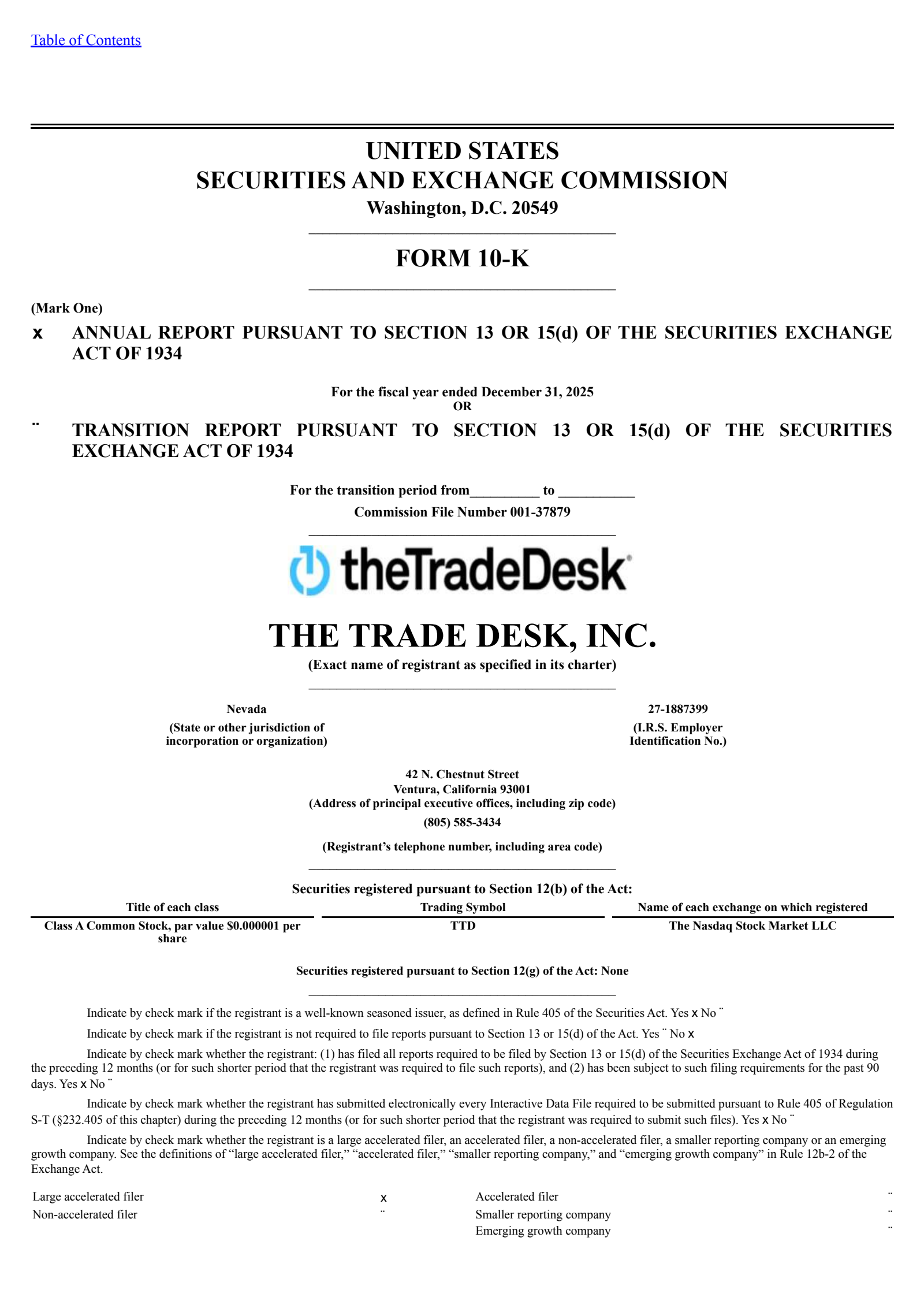 Trade Desk's Q4 2025 Annual report