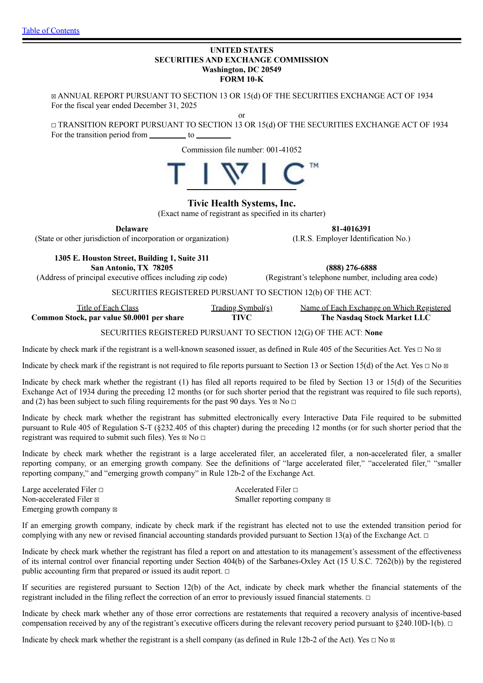Valion Bio, Inc. Common Stock's Q4 2025 Annual report