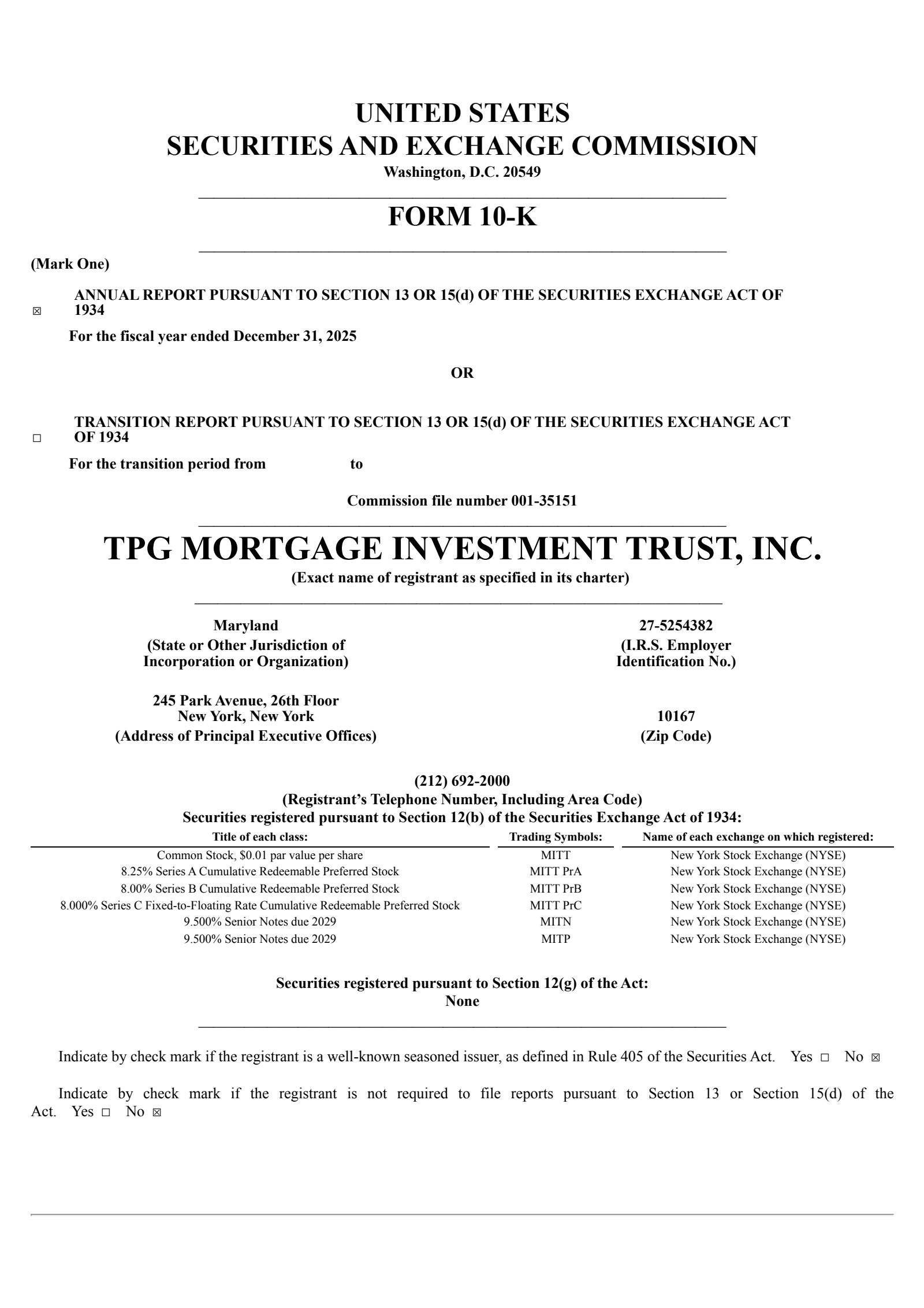 AG Mortgage Investment Trust's Q4 2025 Annual report