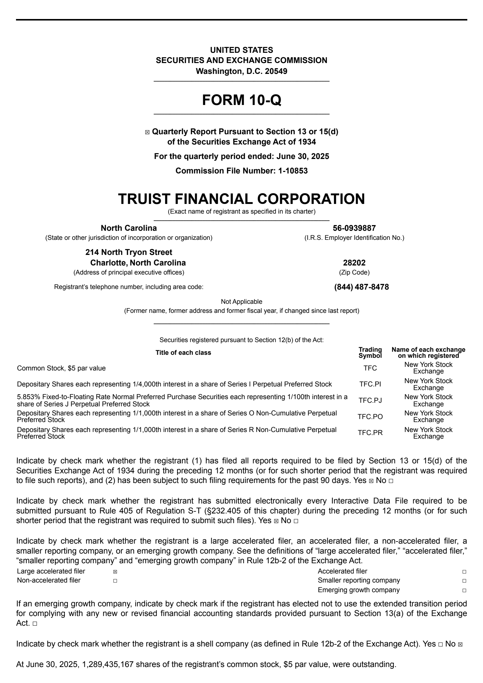 Truist Financial's Q2 2025 Quarterly report