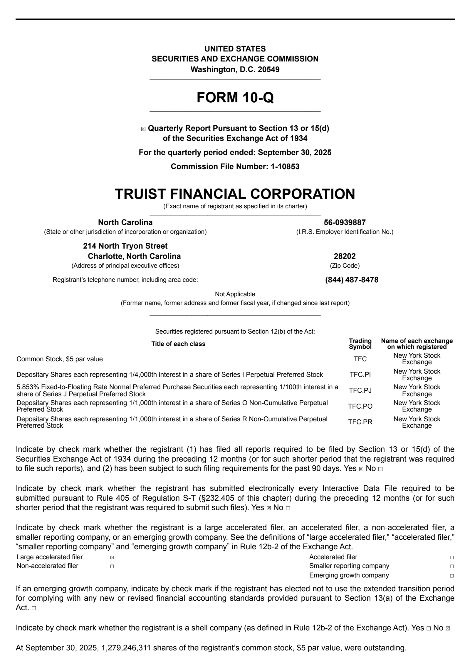 Truist Financial's Q3 2025 Quarterly Report