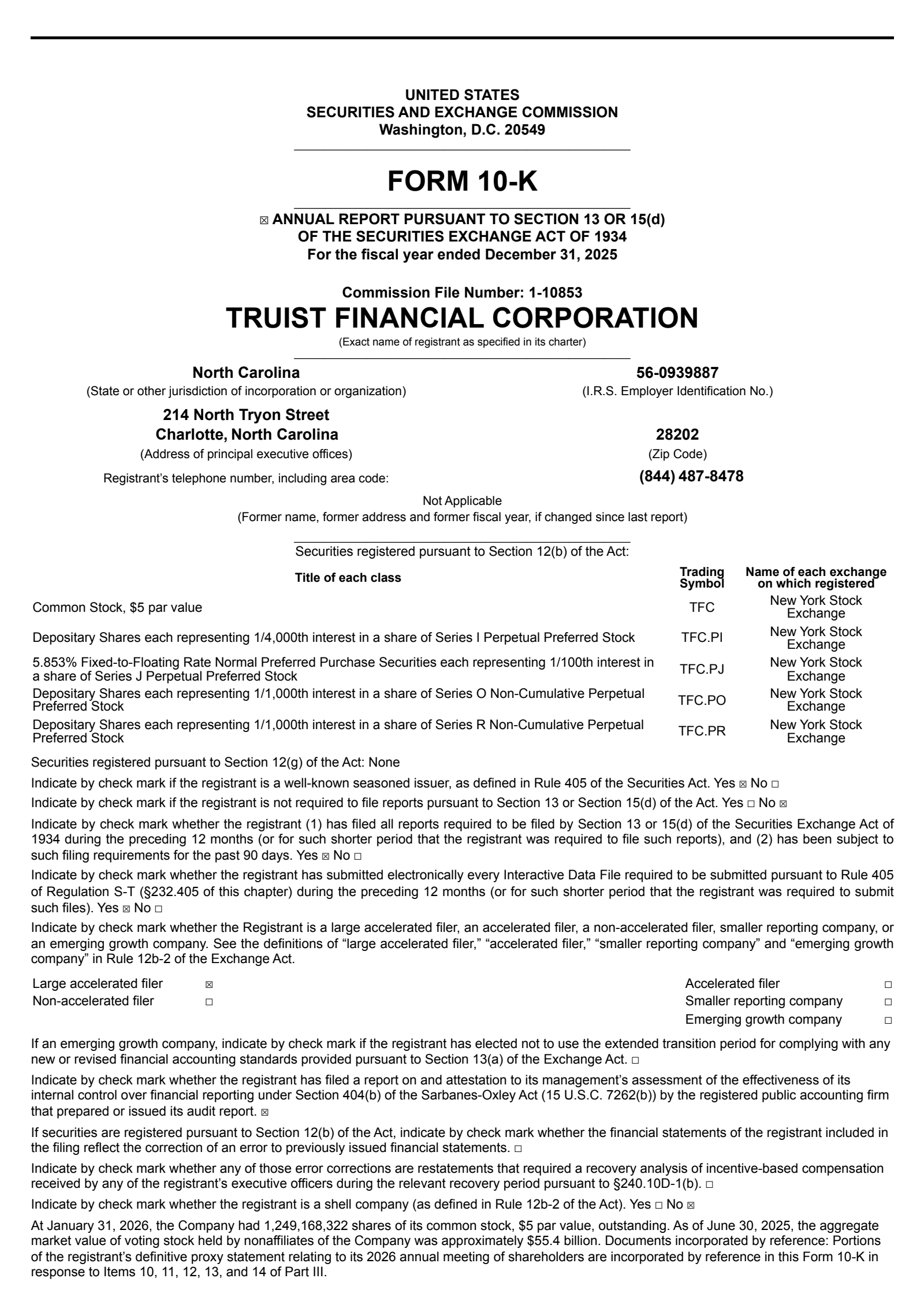 Truist Financial's Q4 2025 Annual report