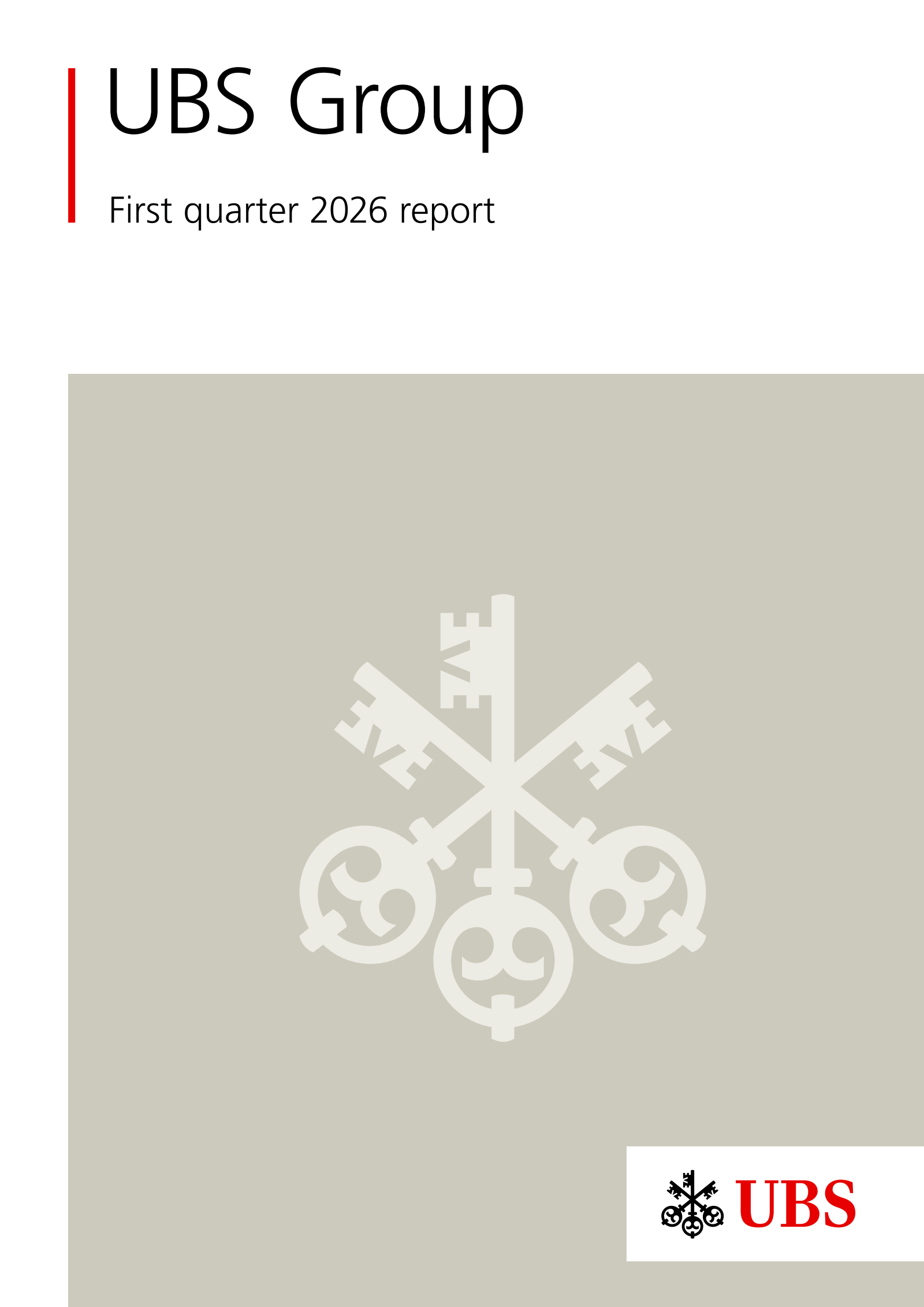 UBS Group's Q1 2026 Interim report
