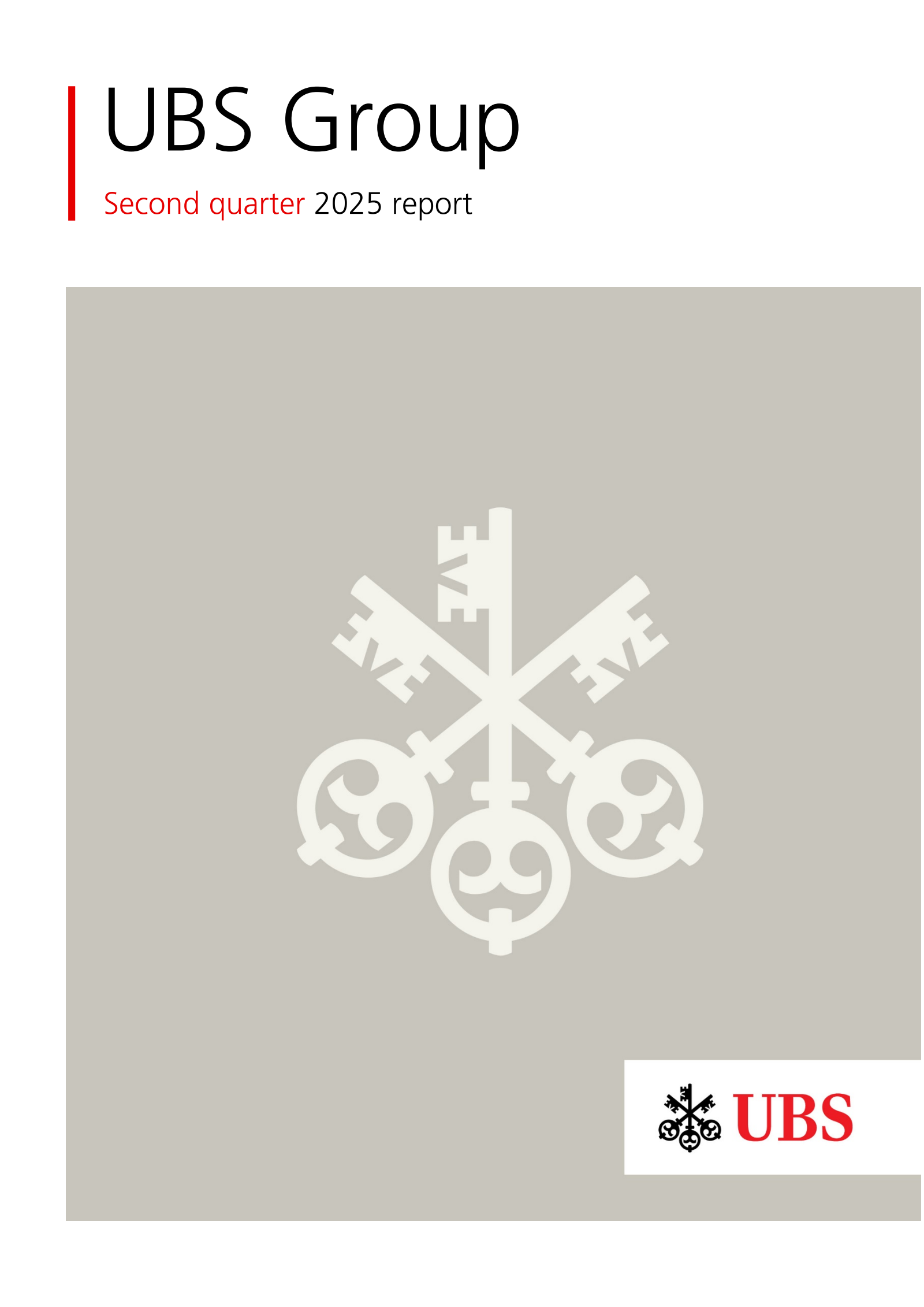 UBS Group's Q2 2025 Interim report