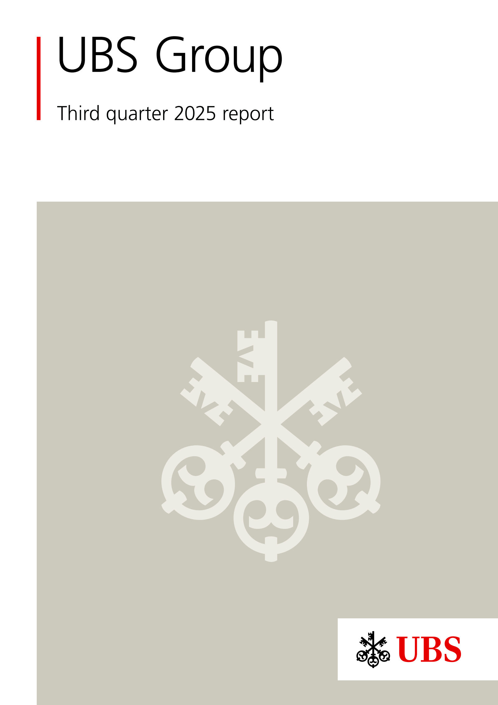 UBS Group's Q3 2025 Interim Report