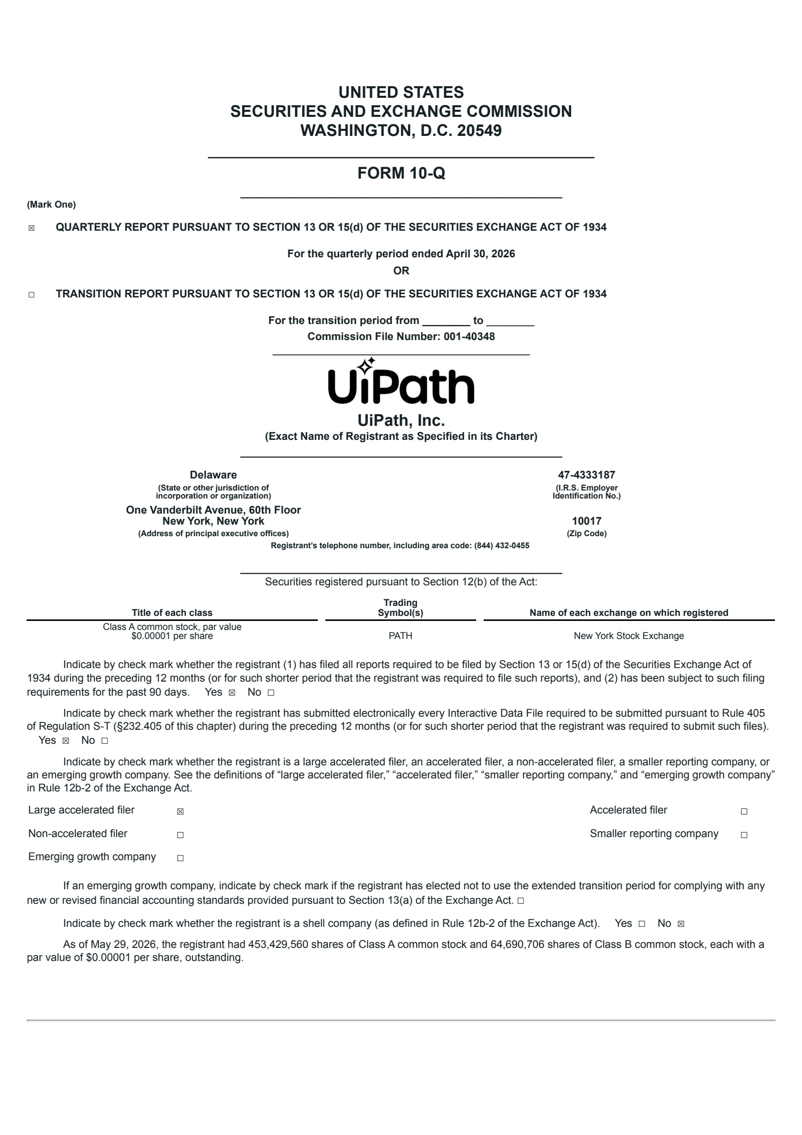 UiPath's Q1 2027 Quarterly report