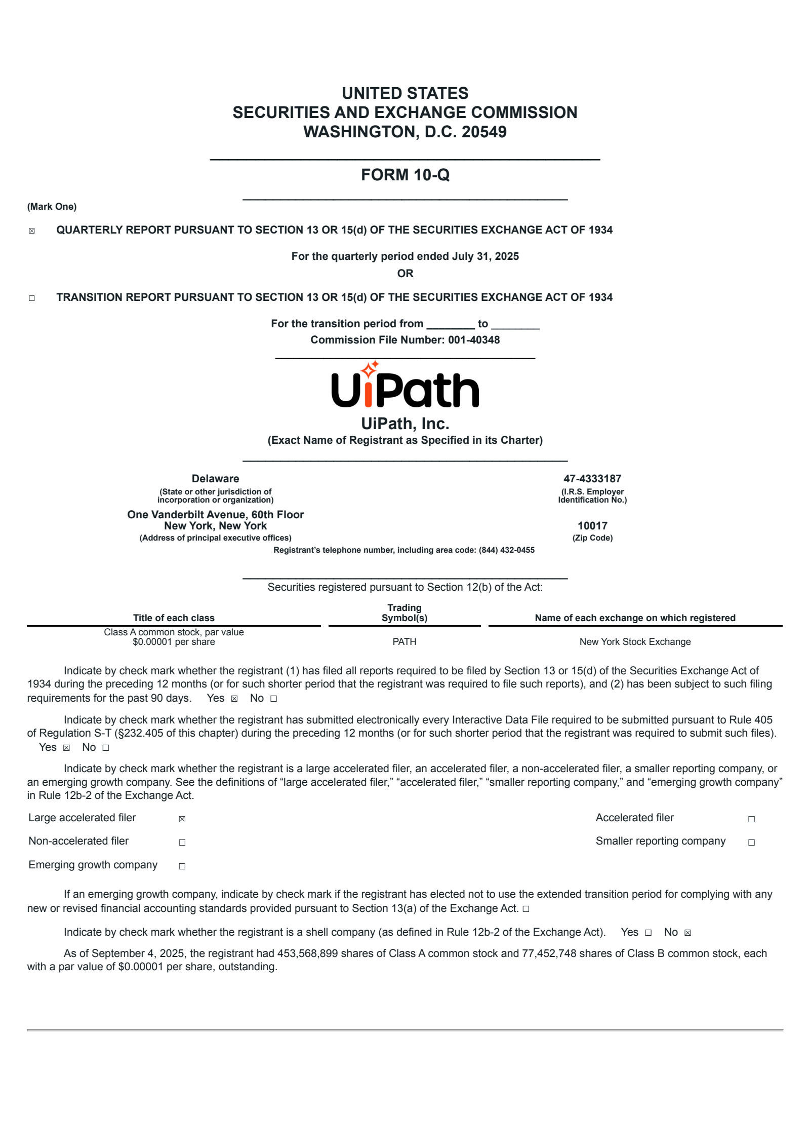 UiPath's Q2 2026 Quarterly report