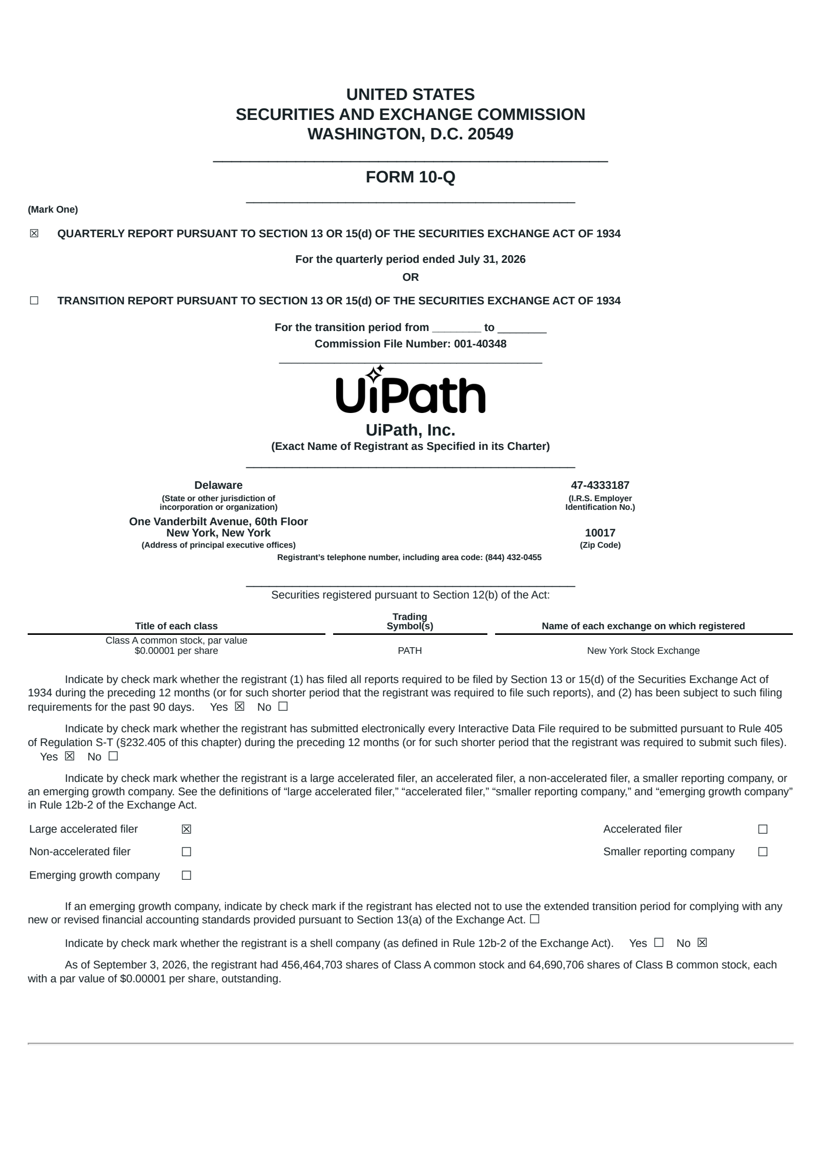 UiPath's Q2 2027 Quarterly report
