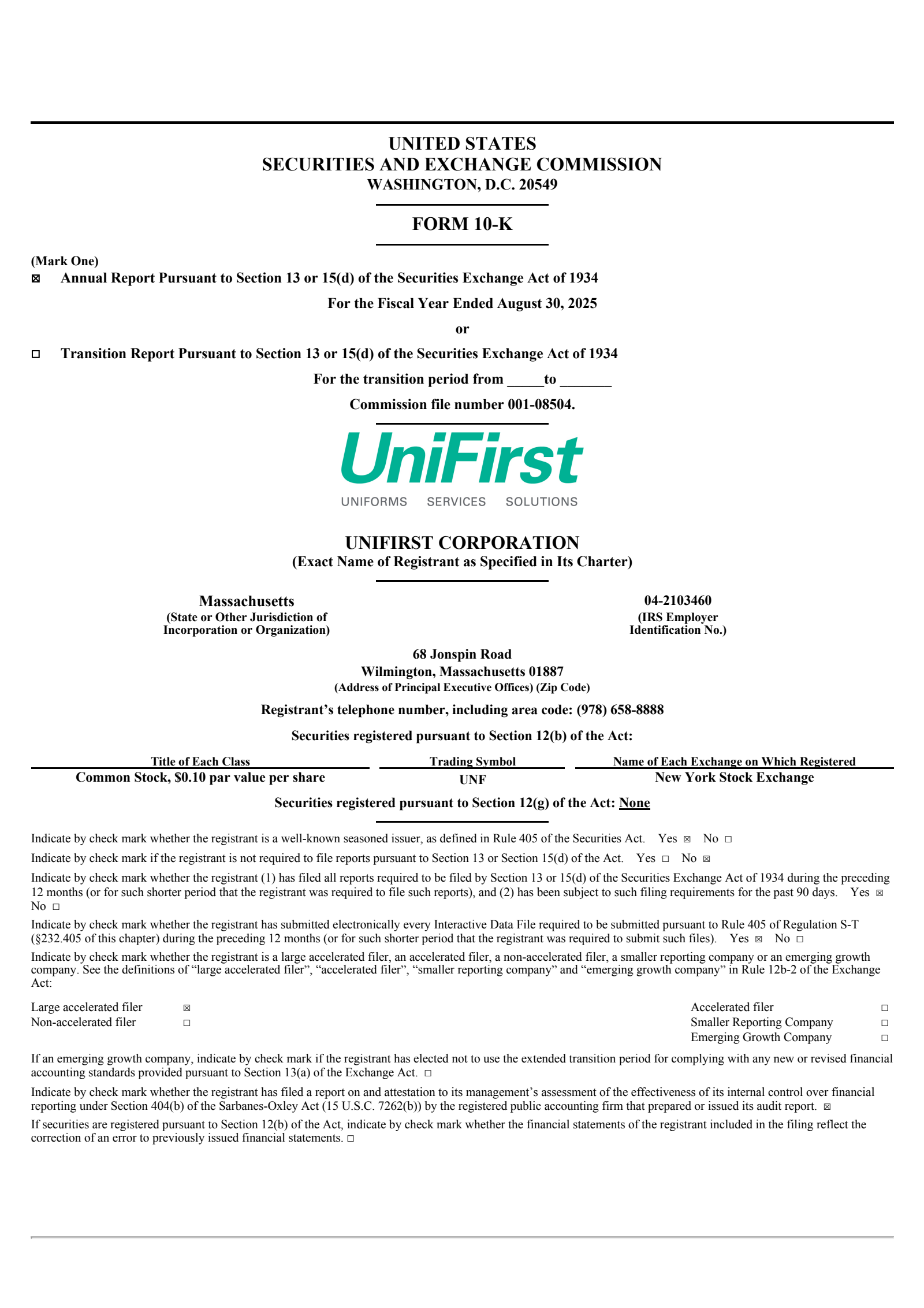 UniFirst's Q4 2025 Annual Report