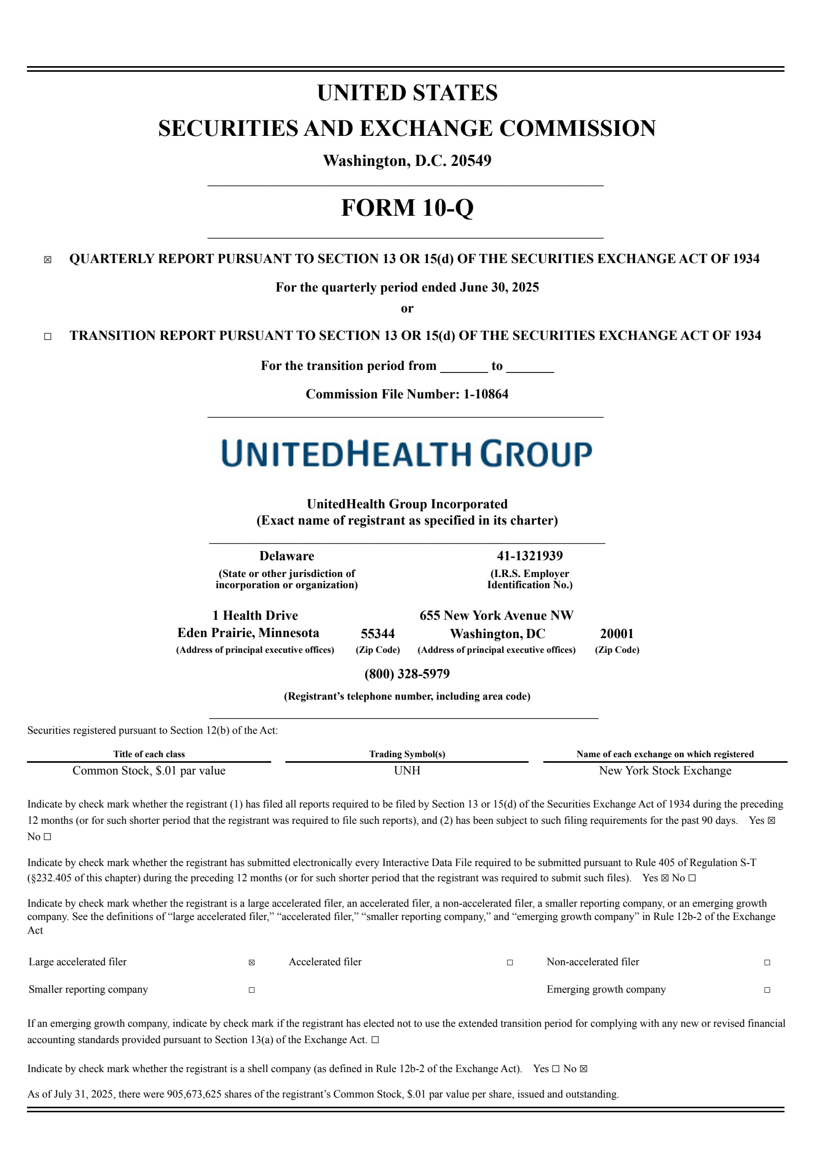 UnitedHealth Group's Q2 2025 Quarterly report