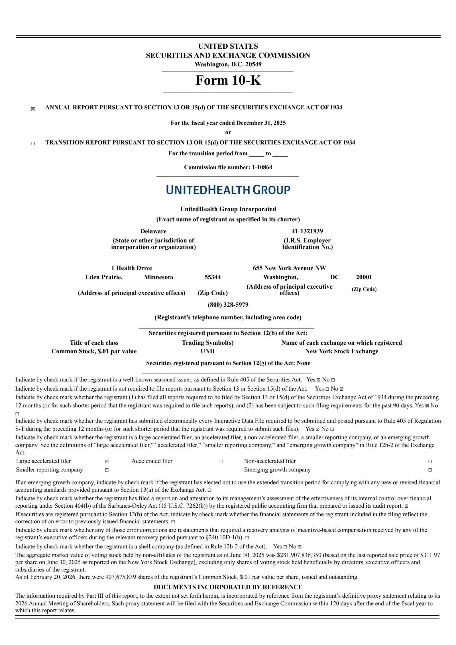 UnitedHealth Group's Q4 2025 Annual report