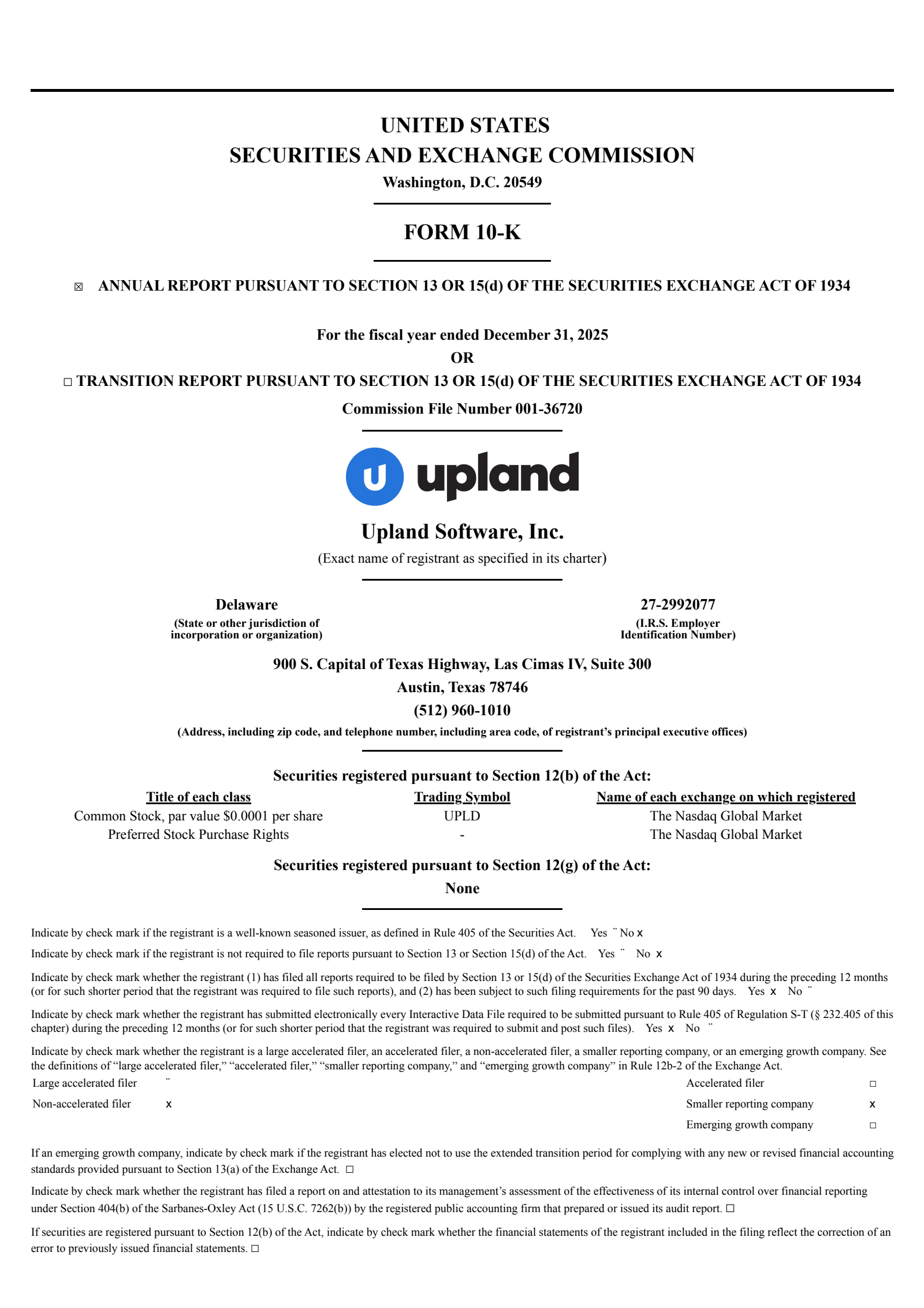 Upland Software's Q4 2025 Annual report
