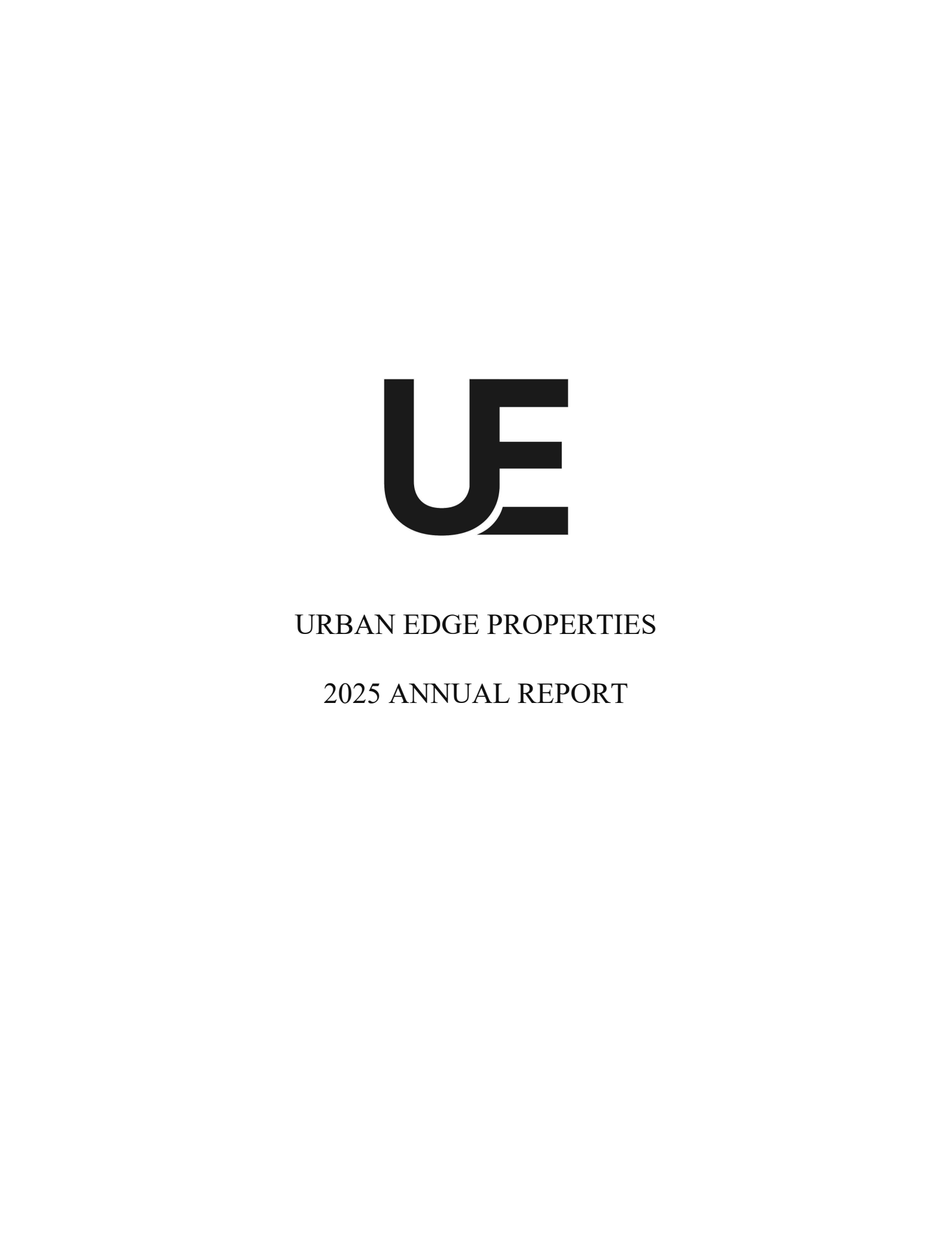 Urban Edge Properties' Q4 2025 Annual report