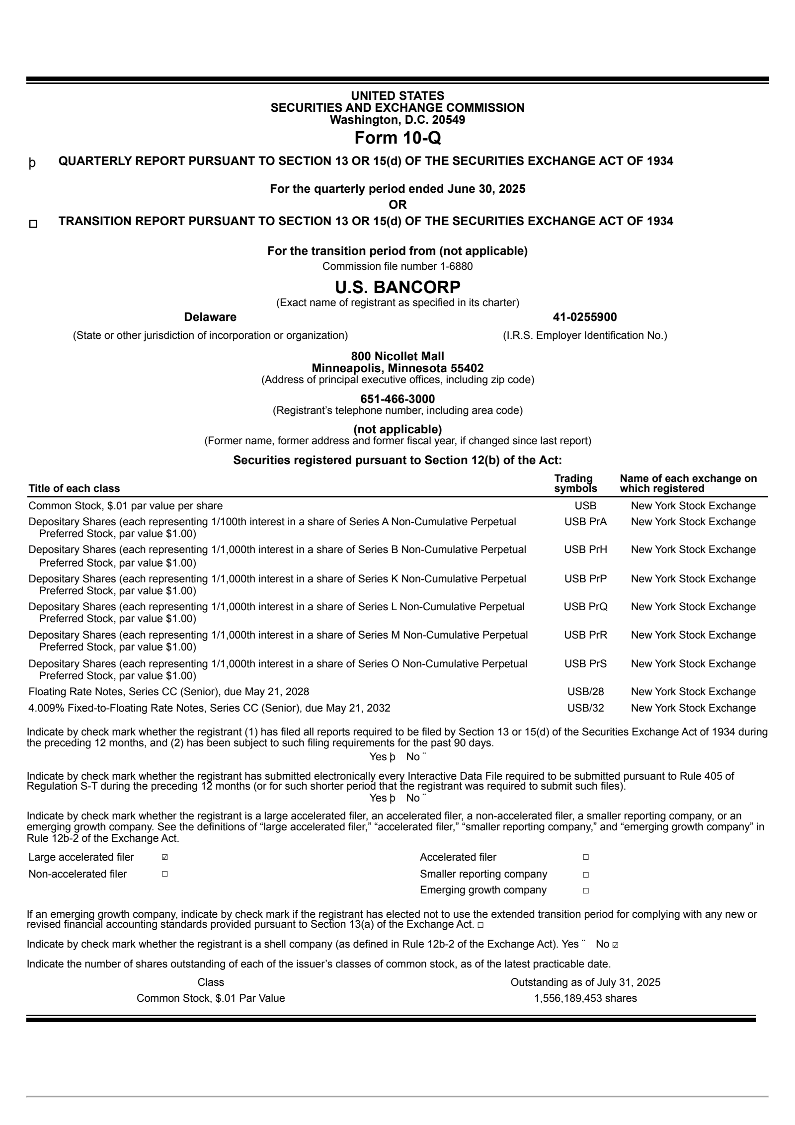 U.S. Bancorp's Q2 2025 Quarterly report