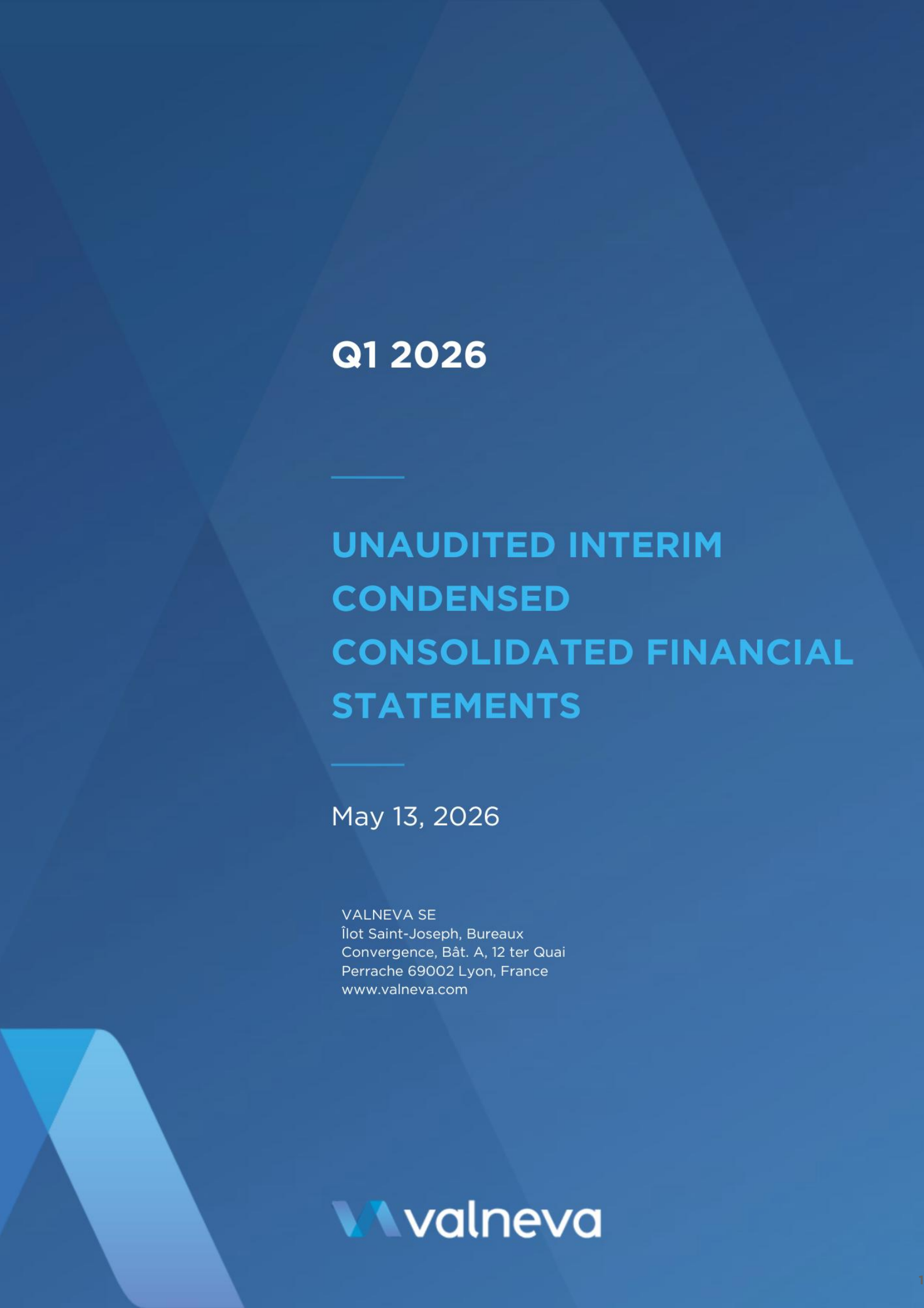 Valneva's Q1 2026 Interim report