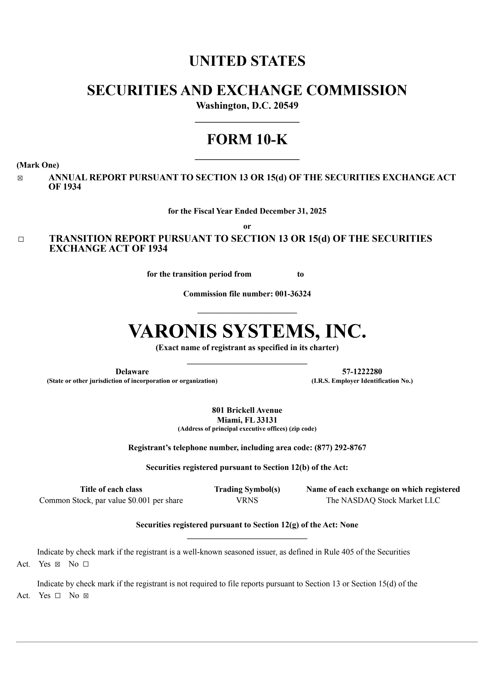 Varonis Systems' Q4 2025 Annual report