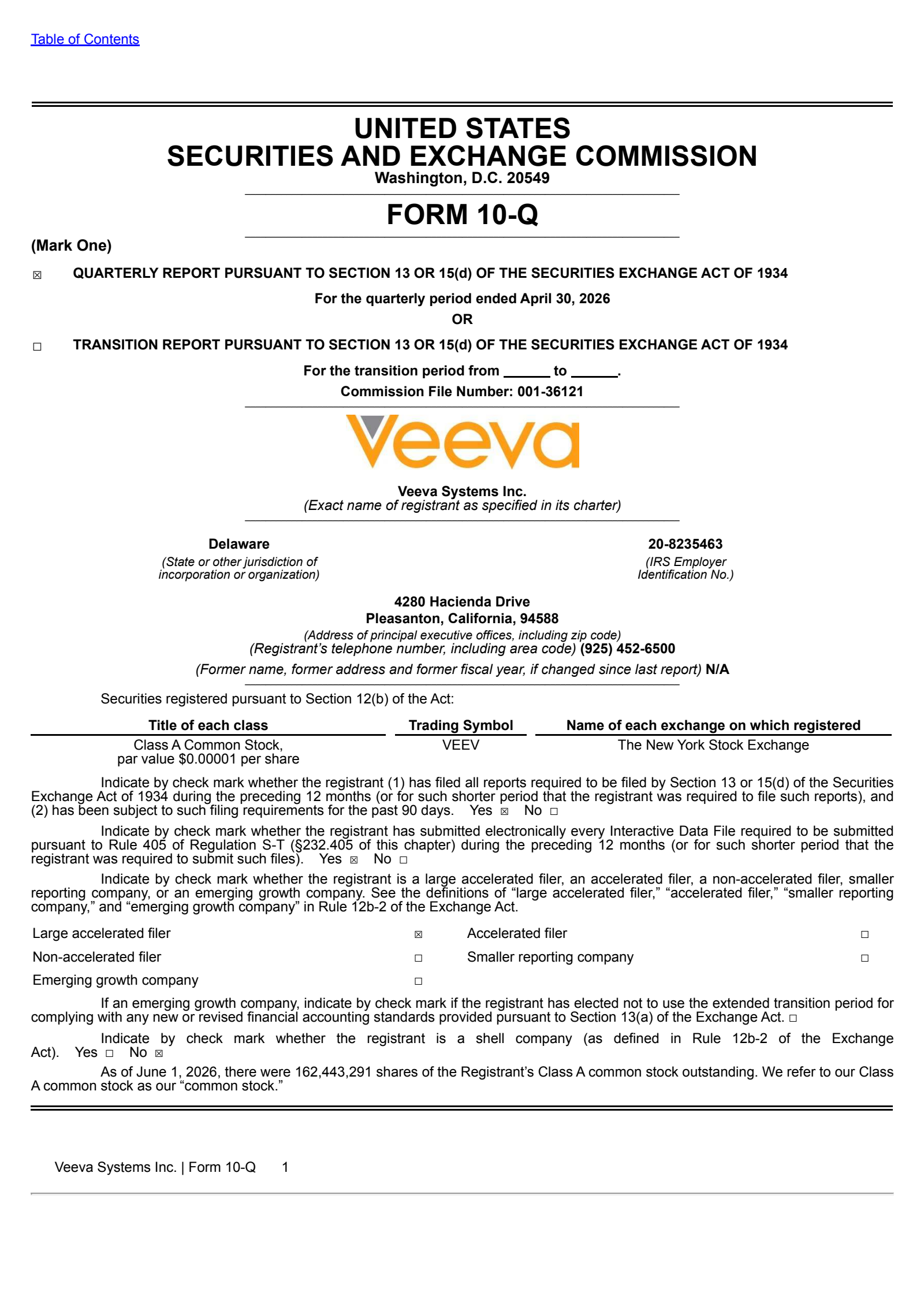 Veeva Systems' Q1 2027 Quarterly report