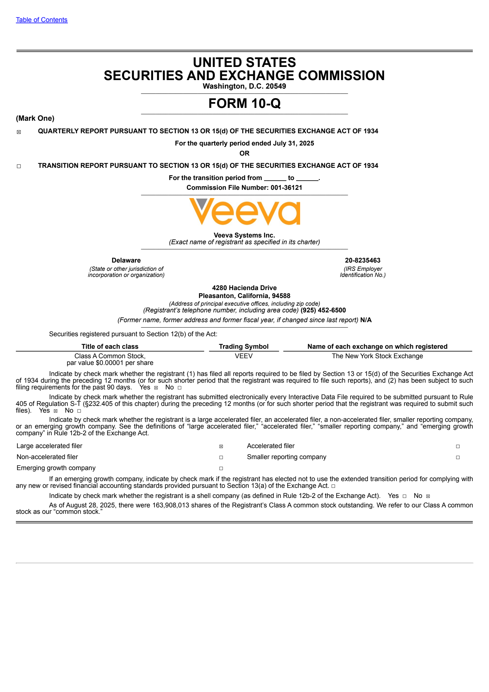 Veeva Systems' Q2 2026 Quarterly report
