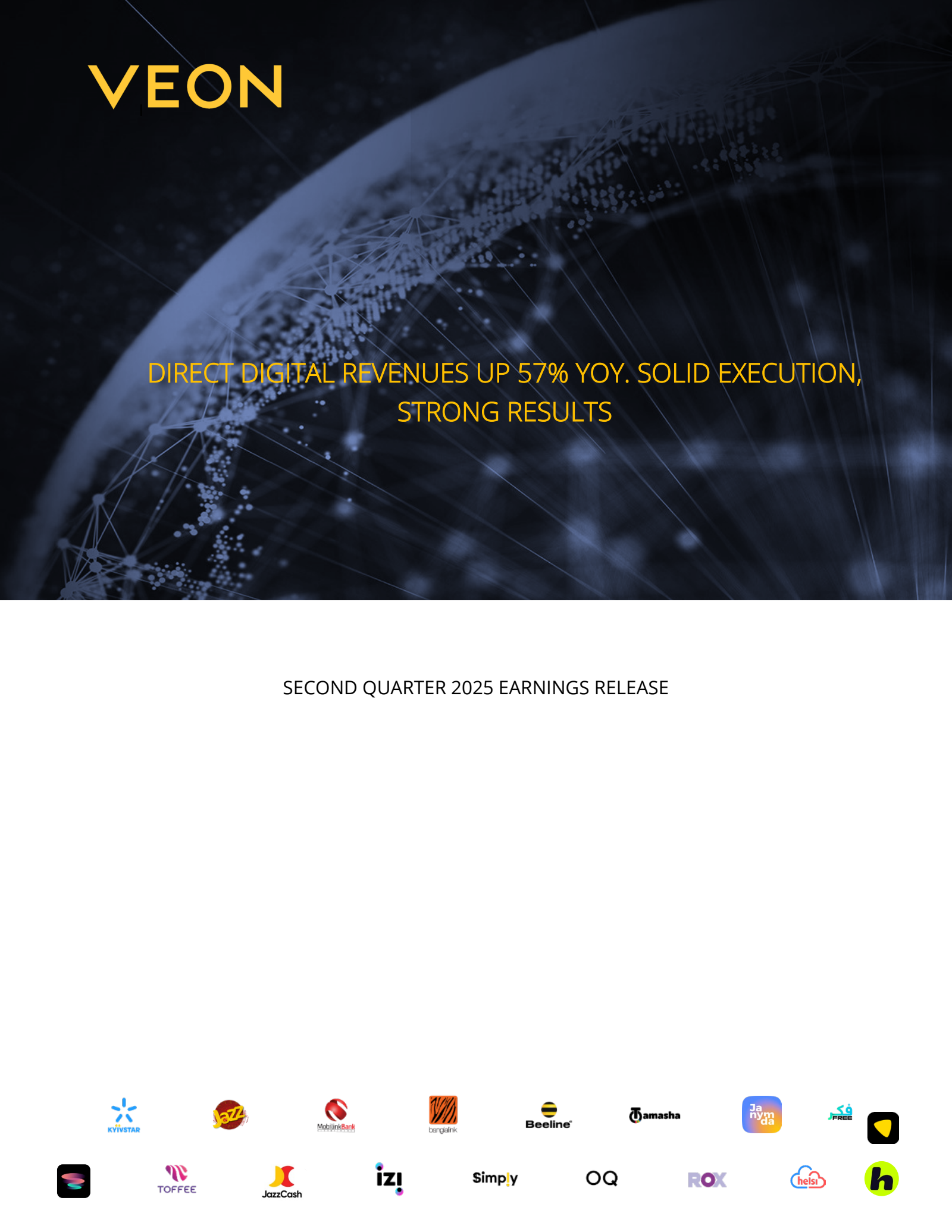 VEON's Q2 2025 Press Release
