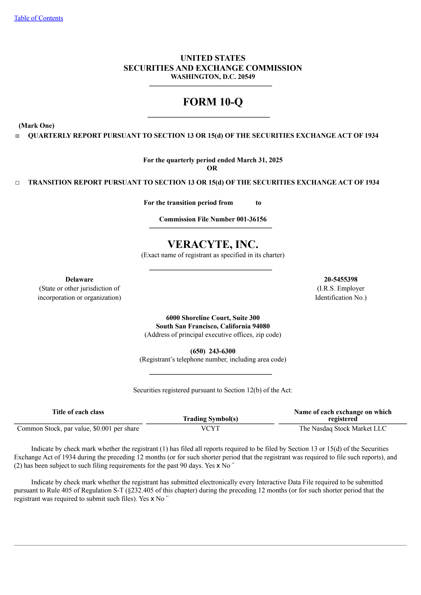 Veracyte's Q1 2025 Quarterly report