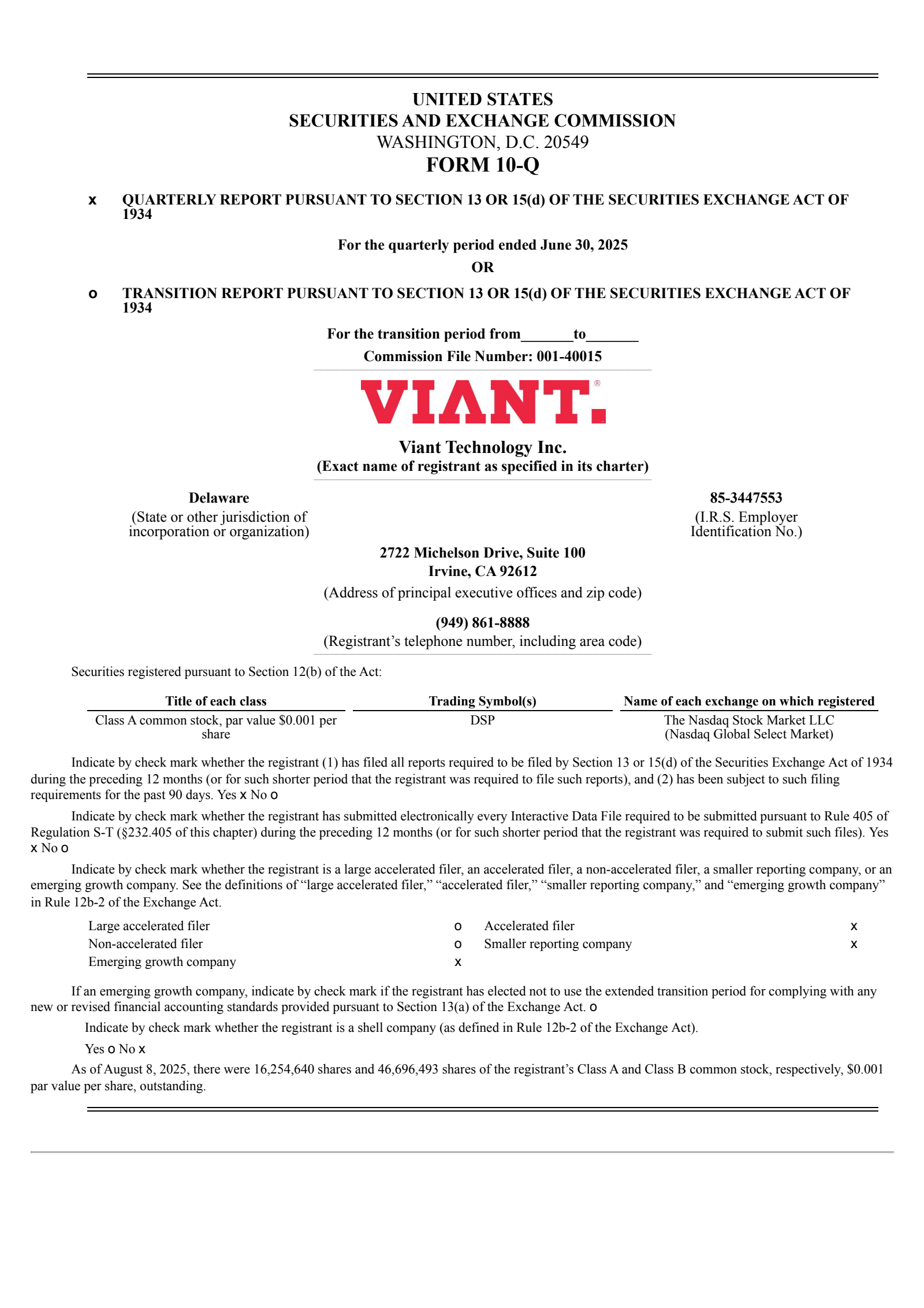 Viant Technology's Q2 2025 Quarterly report